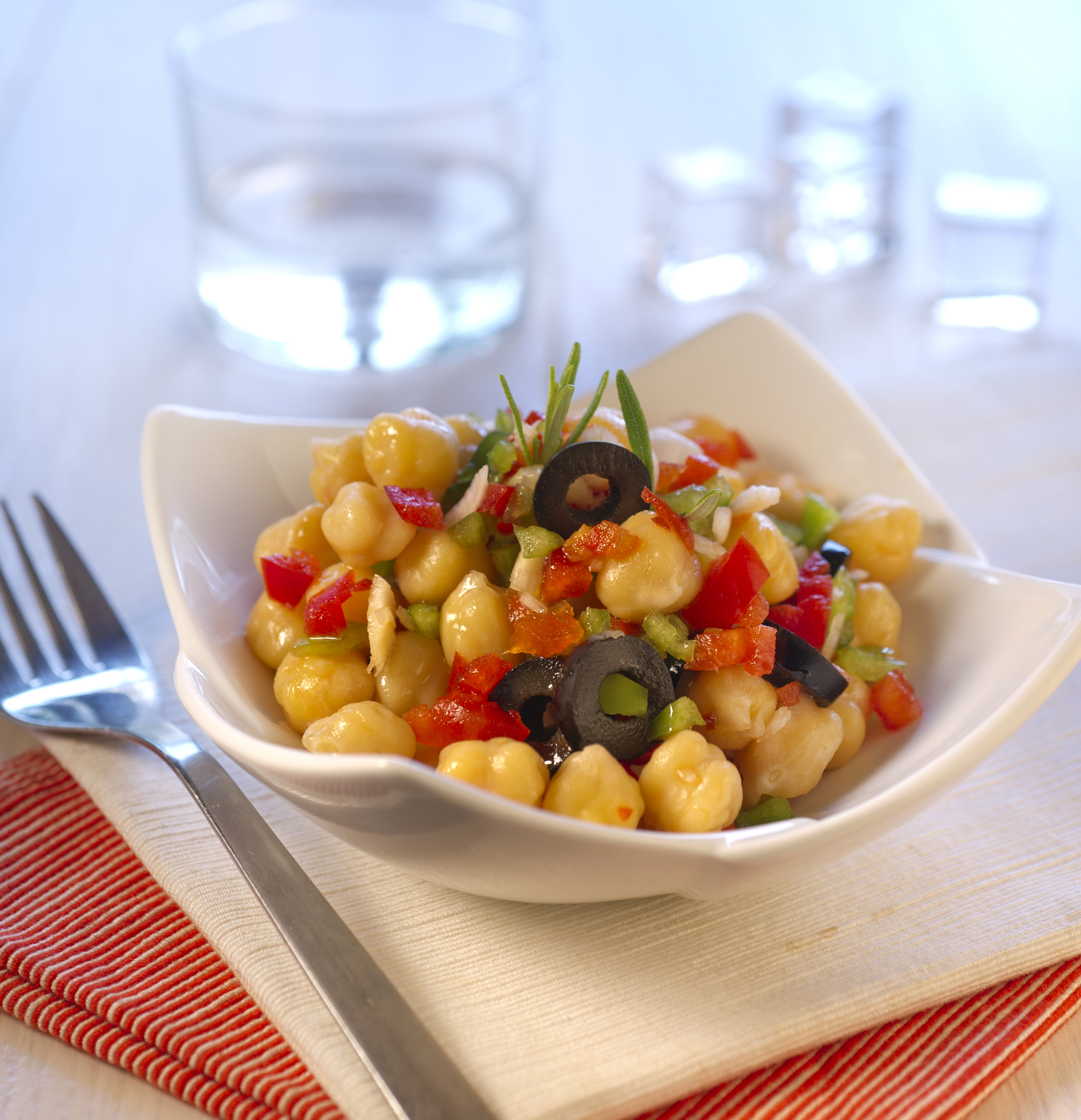Garbanzos con picadillo de verduras