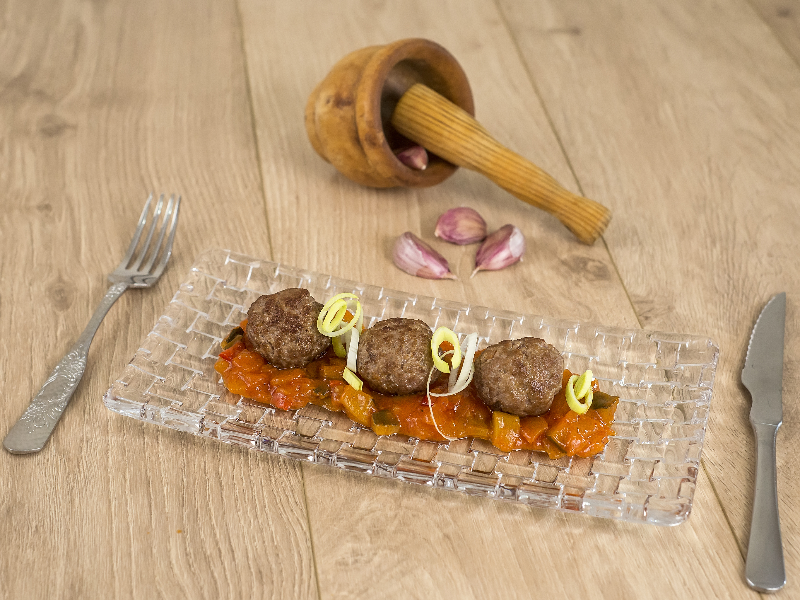 Albóndigas con pisto