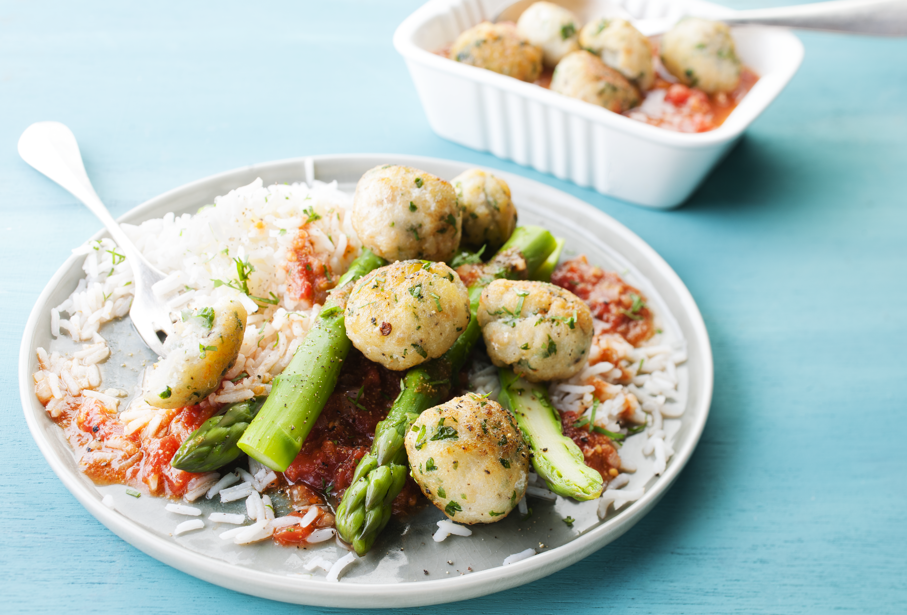 Tajín bacalao espárragos