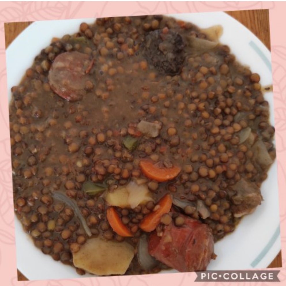 Lentejas estofadas de casa