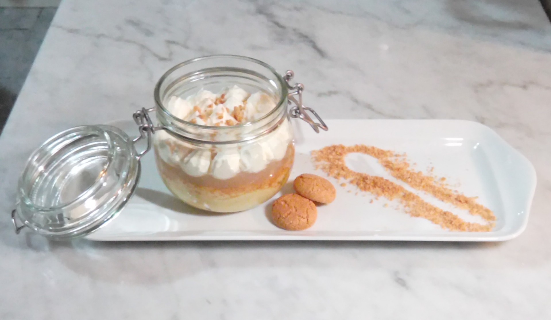 Verrine all'amaretto e pere
