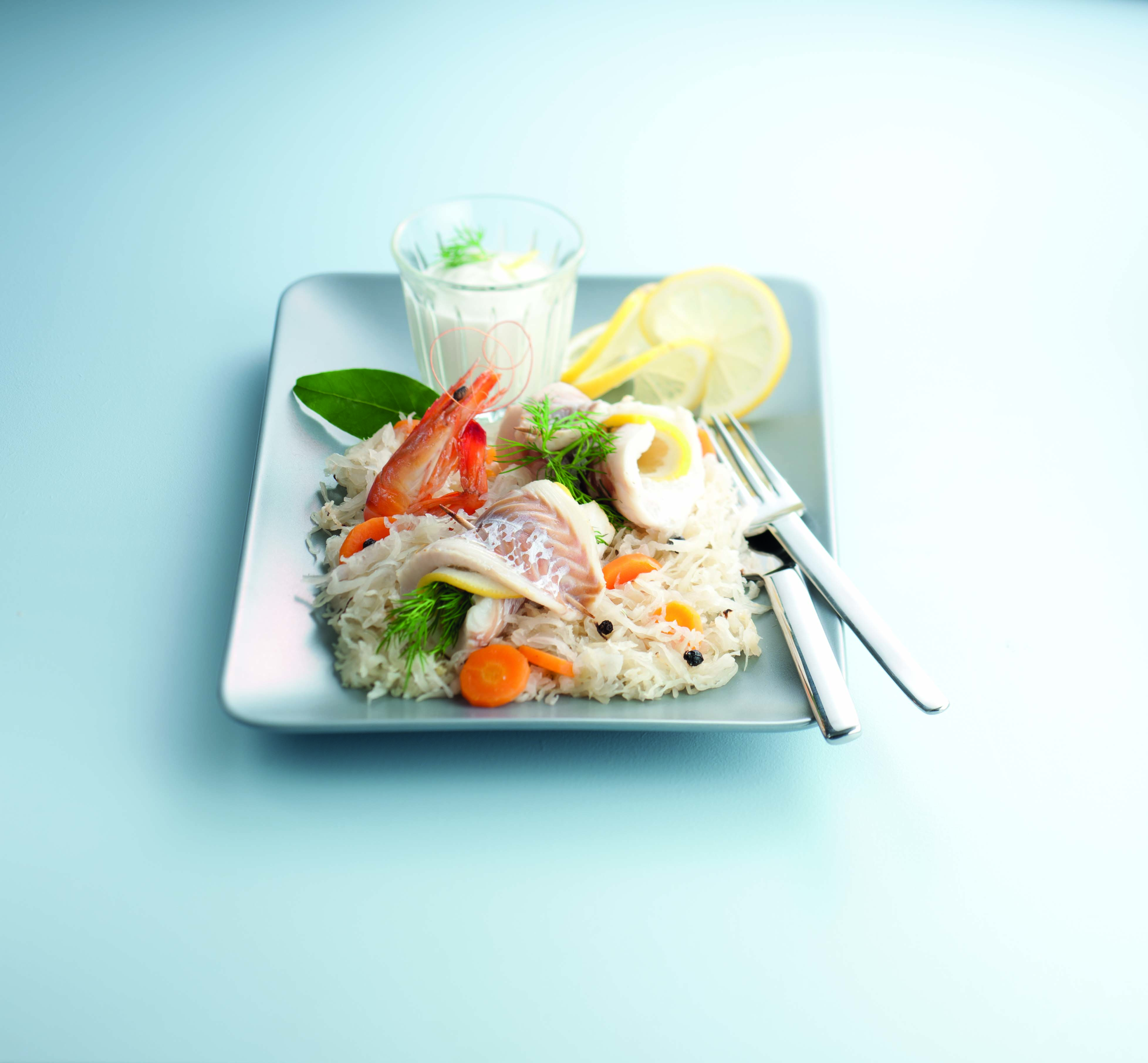 Fisch mit Sauerkraut