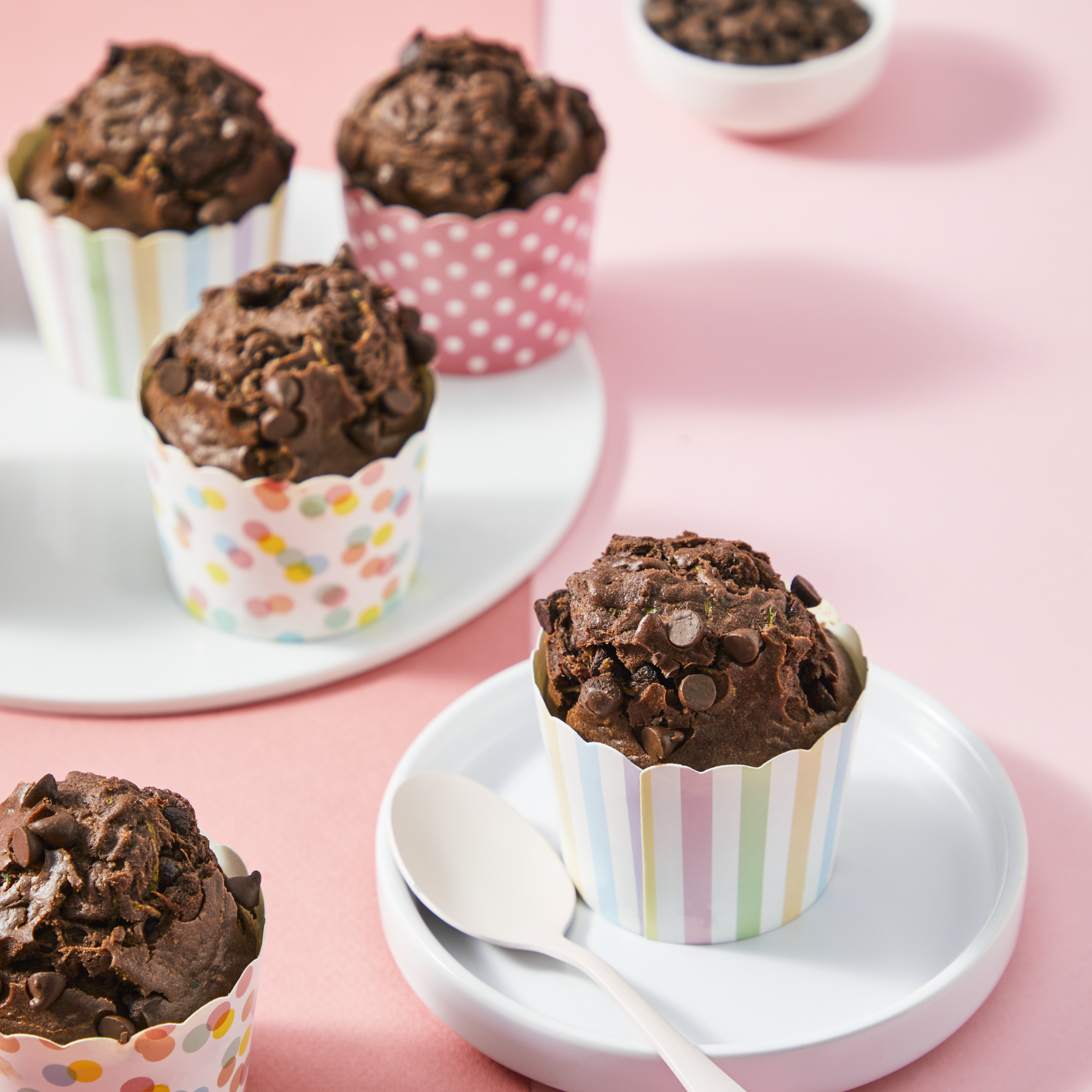 Muffins duplo chocolate curgetes