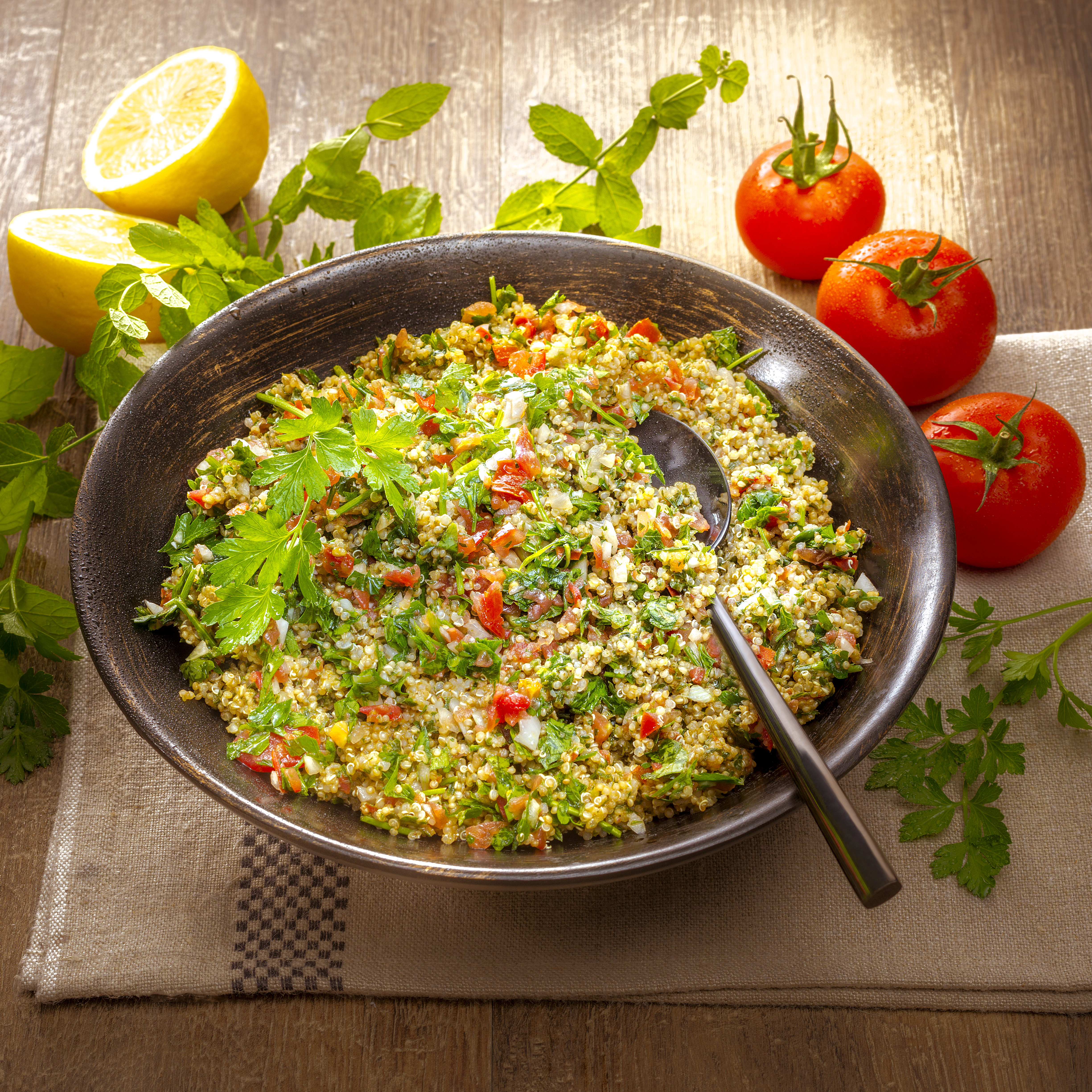 Tabulé verde com quinoa