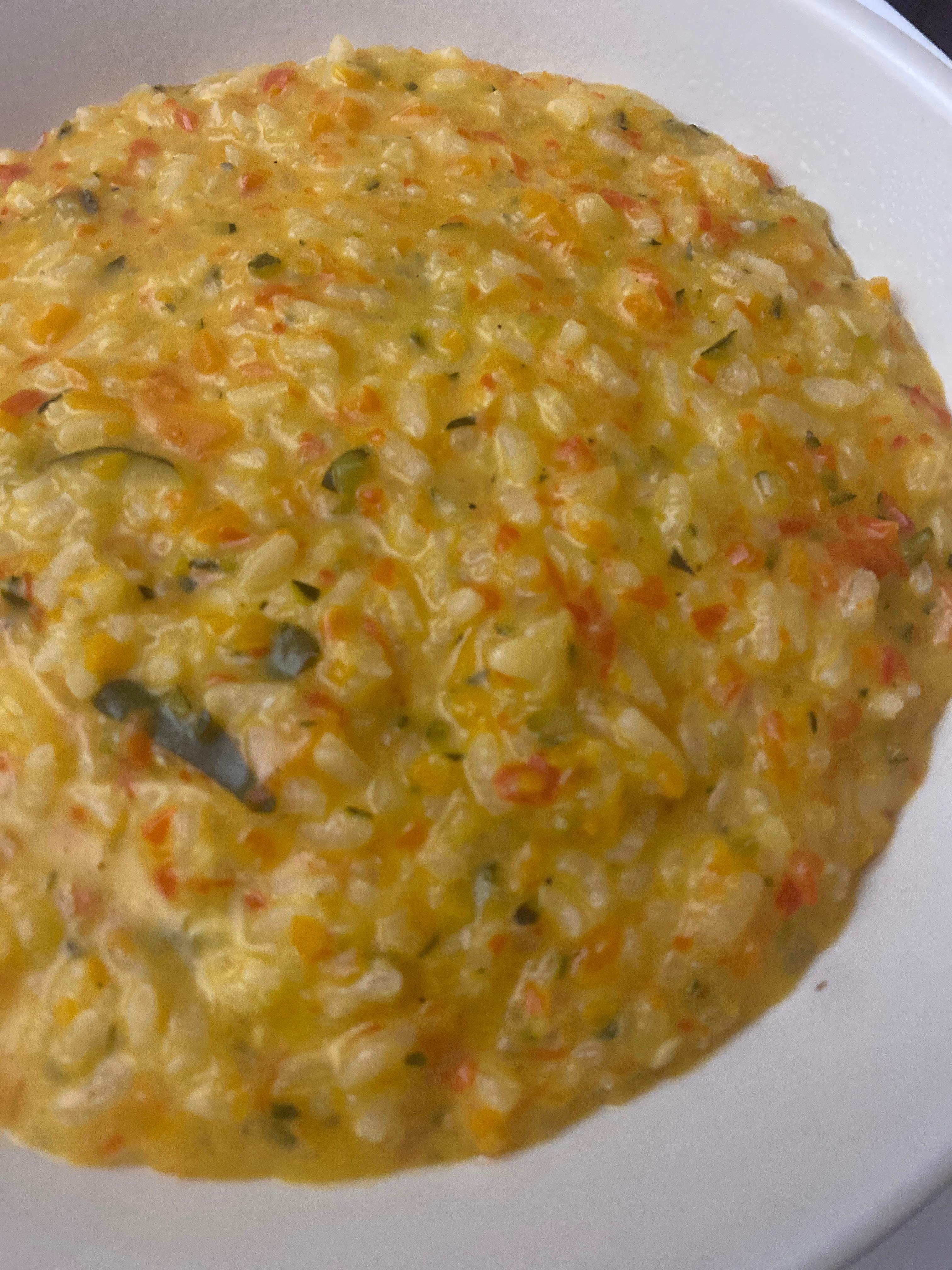 Risotto alle zucchine e peperoni