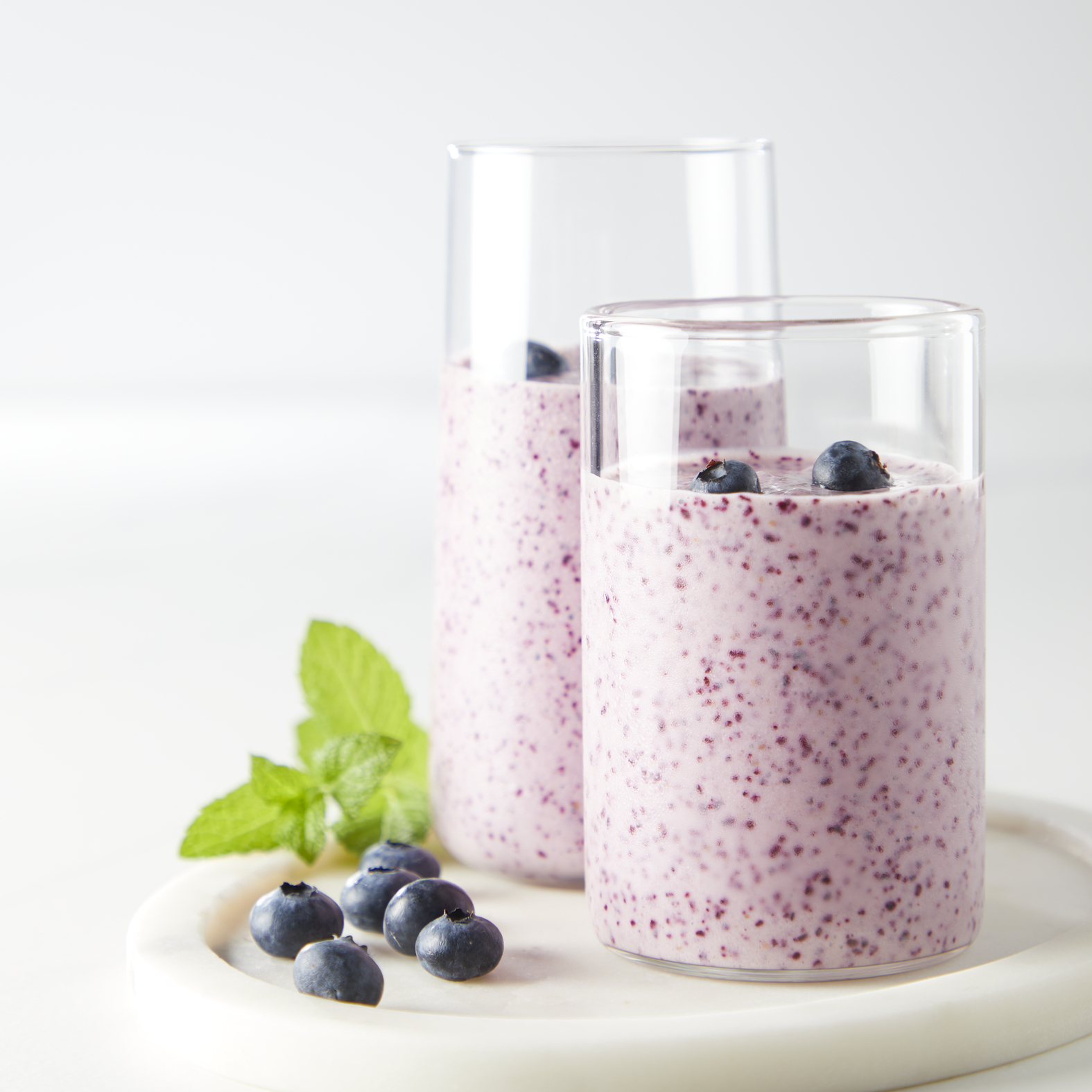 Batido de yogur y arándanos