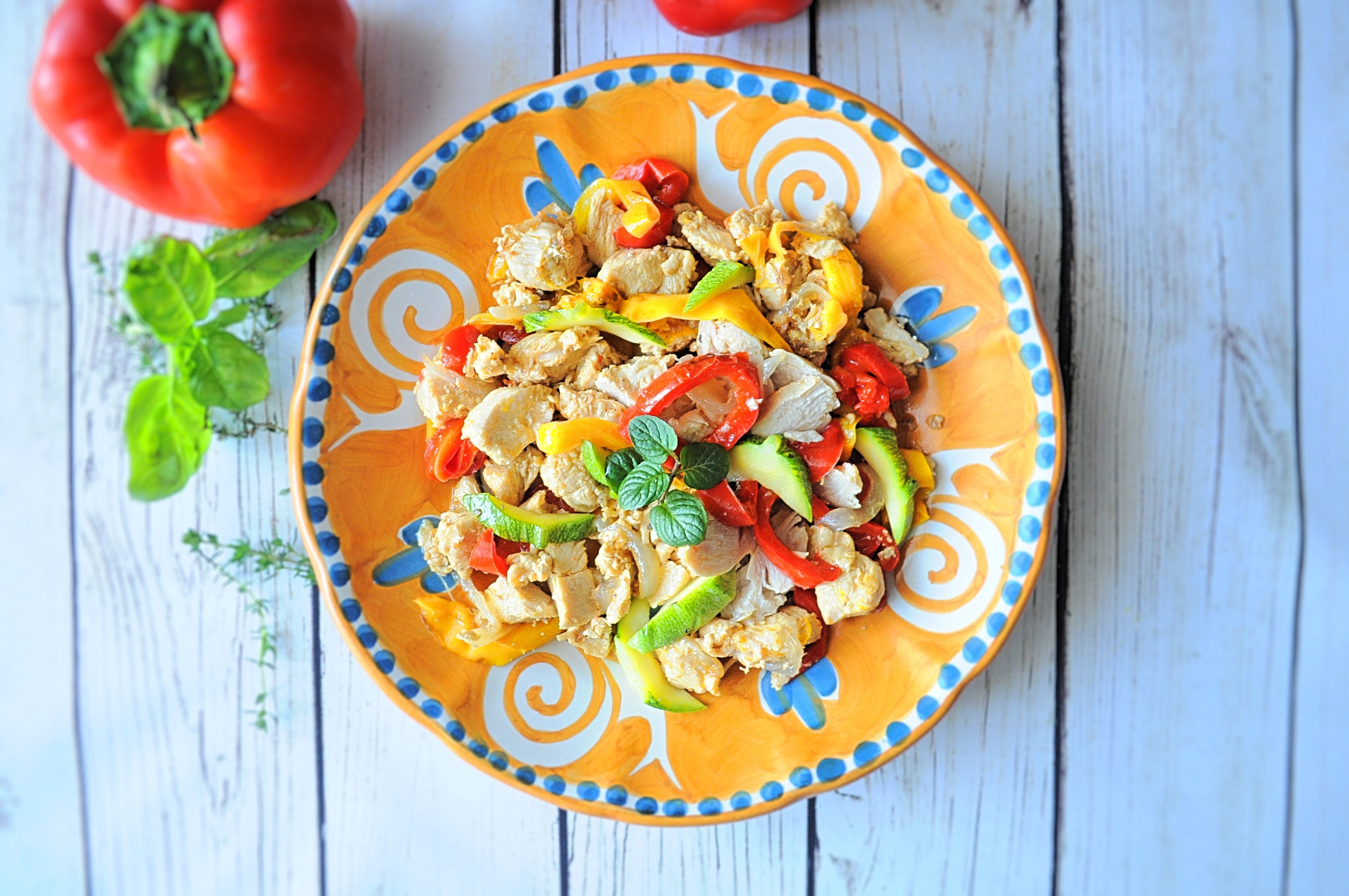 Petto di pollo alle verdure