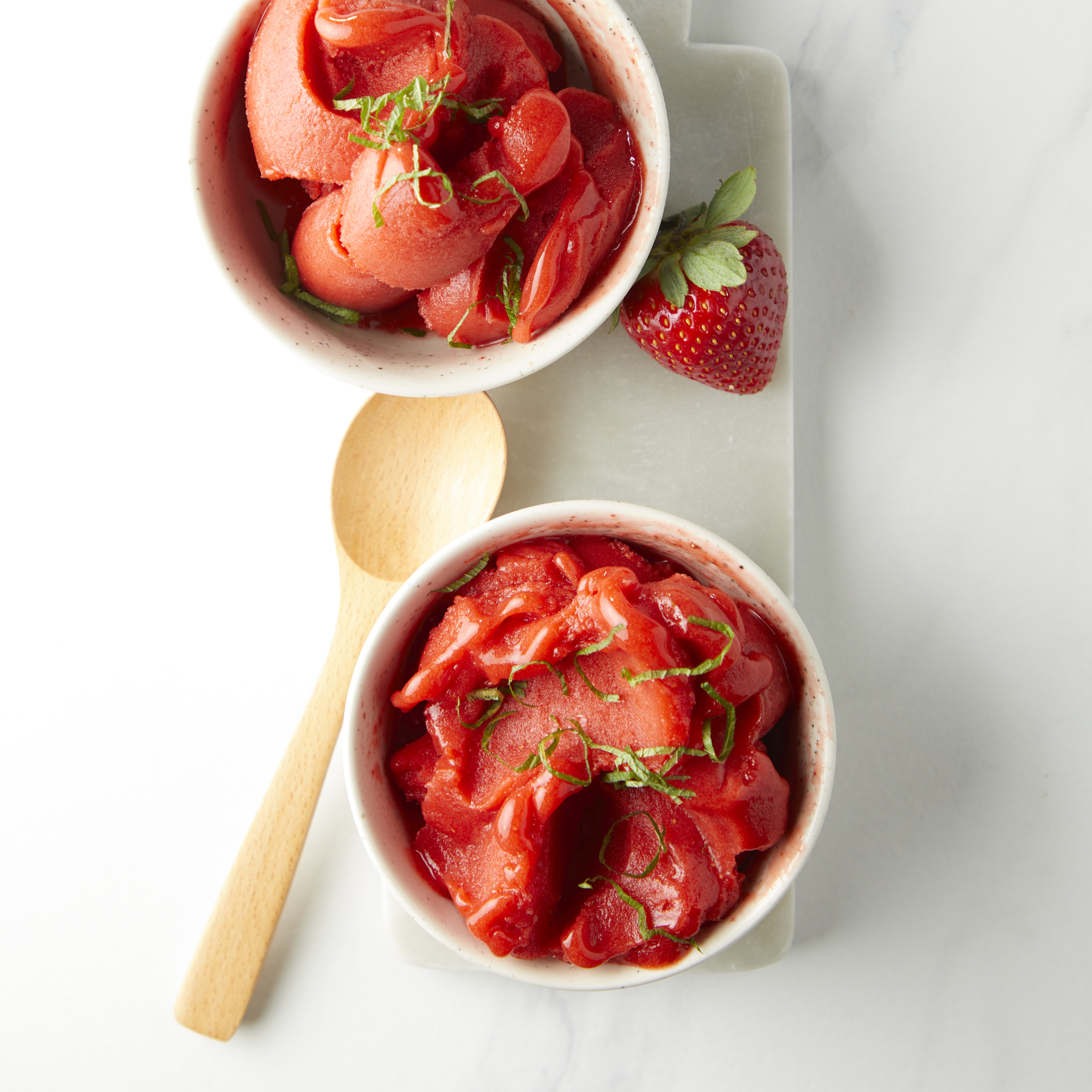 Helado de fresas