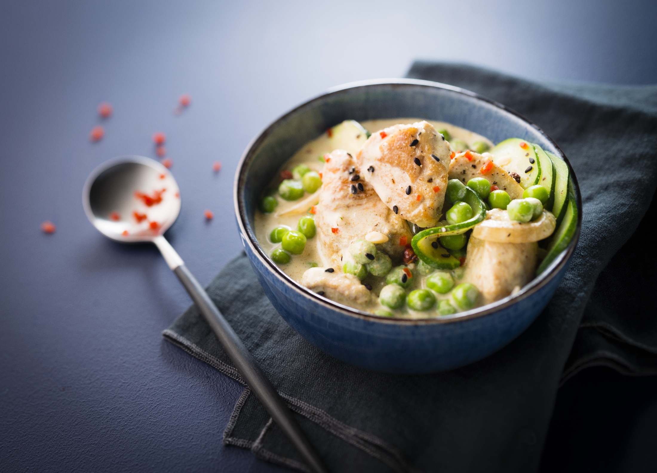 Pollo al curry verde