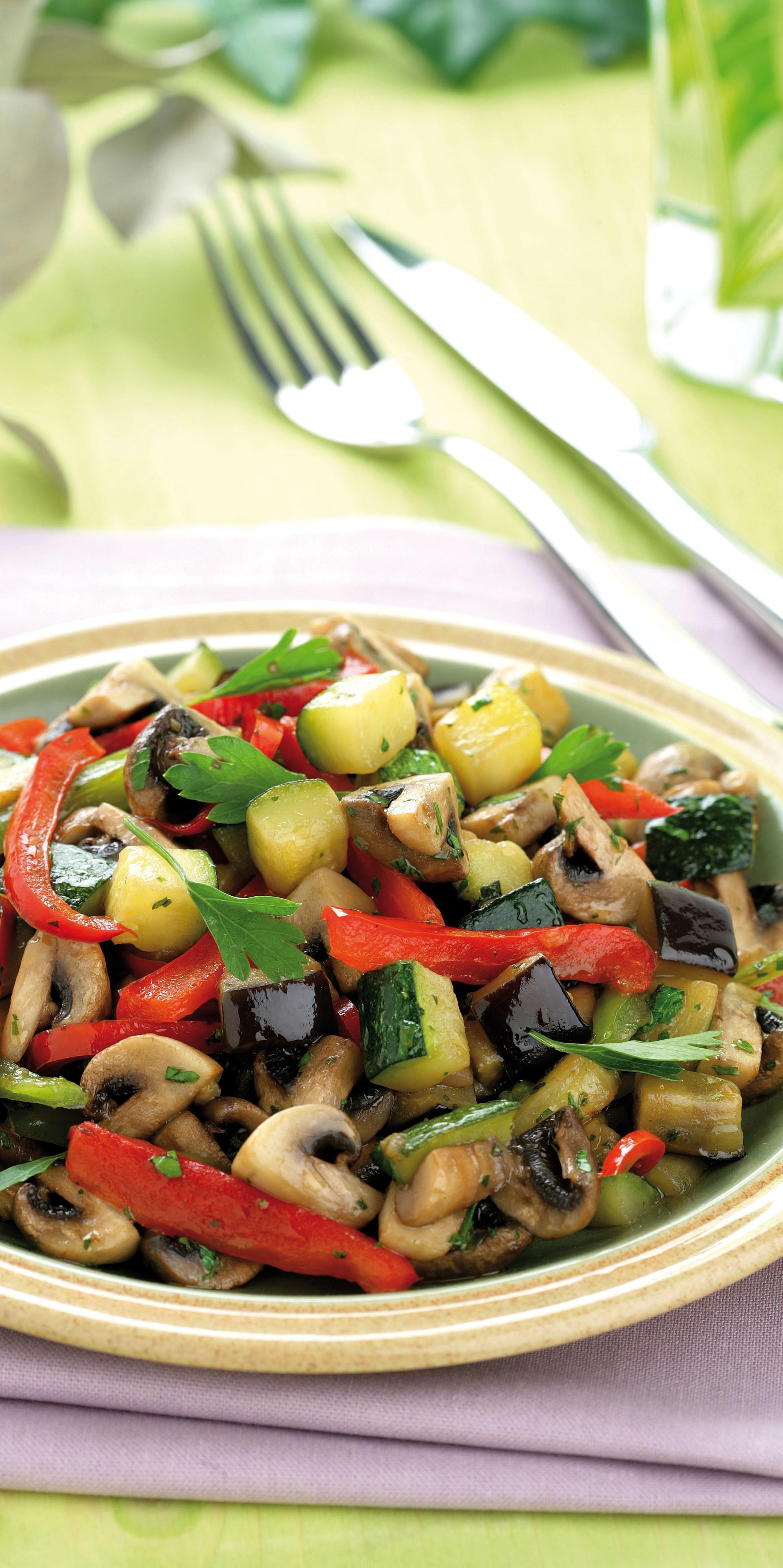 Salteado mediterráneo de verduras - Receta Actifry Genius | Tefal