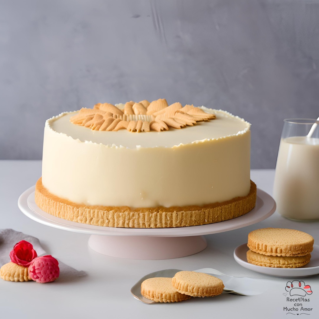 Tarta semifría de nata portuguesa