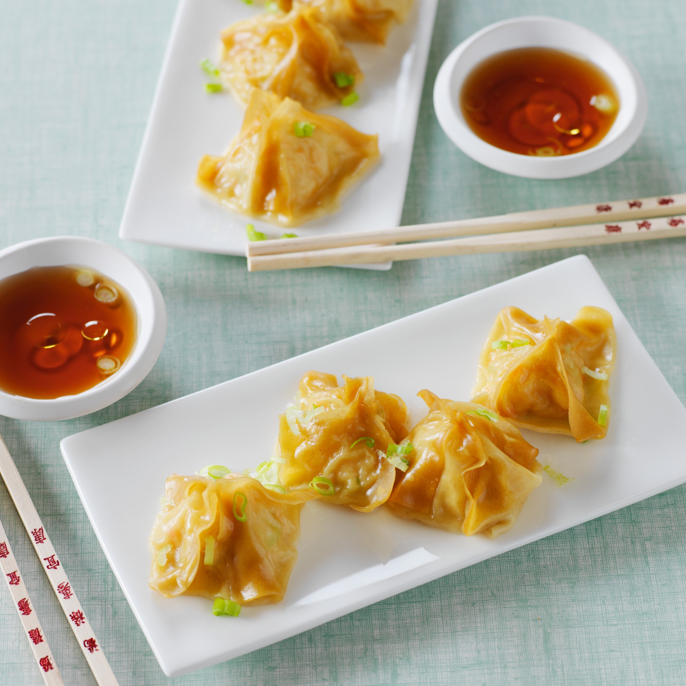Wonton di gamberi al vapore