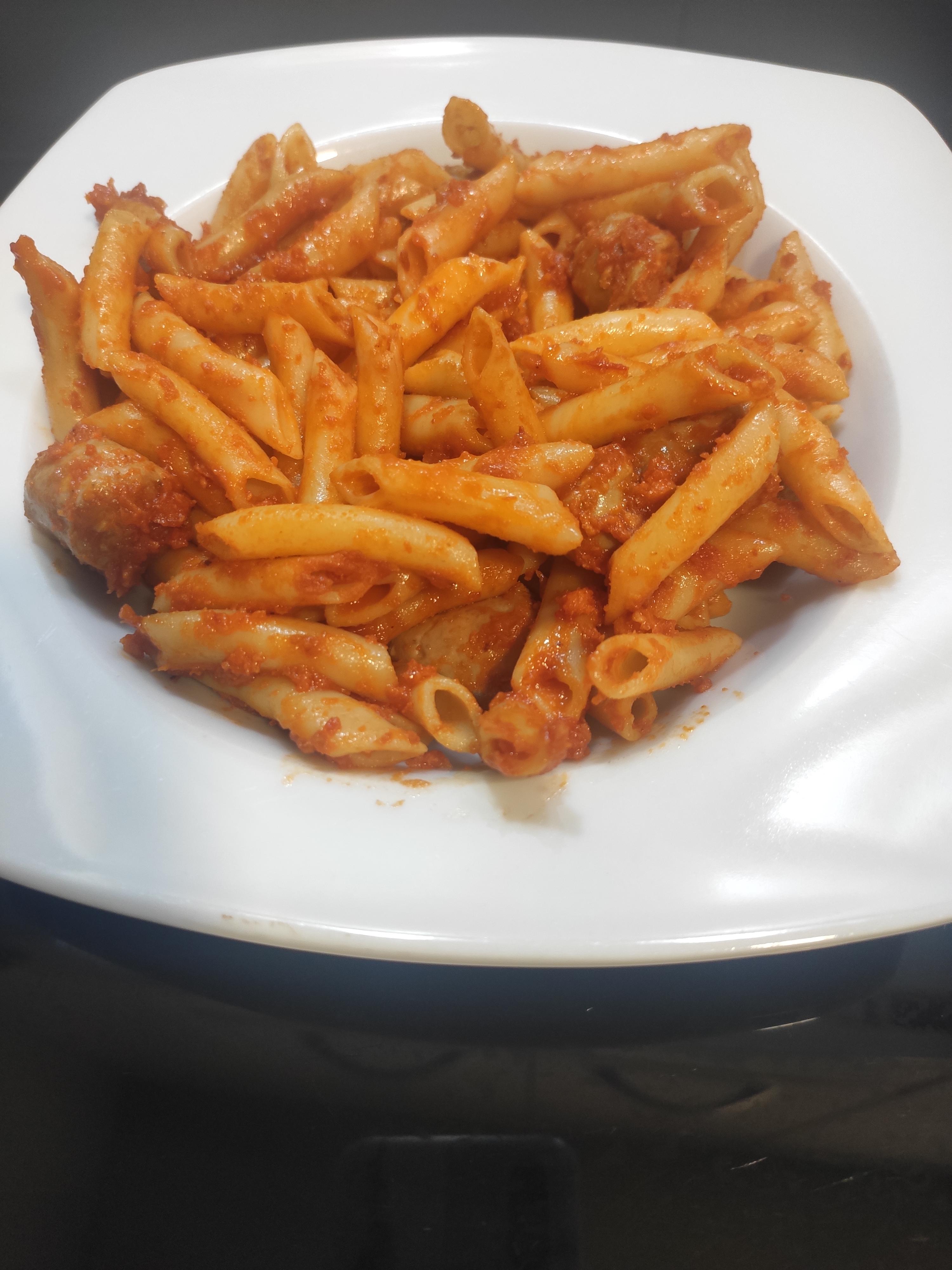 Macarrones a la mallorquina (con sobrasada)