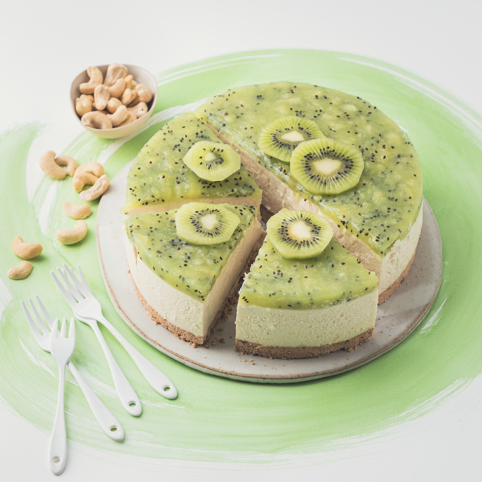 Cheesecake de kiwi