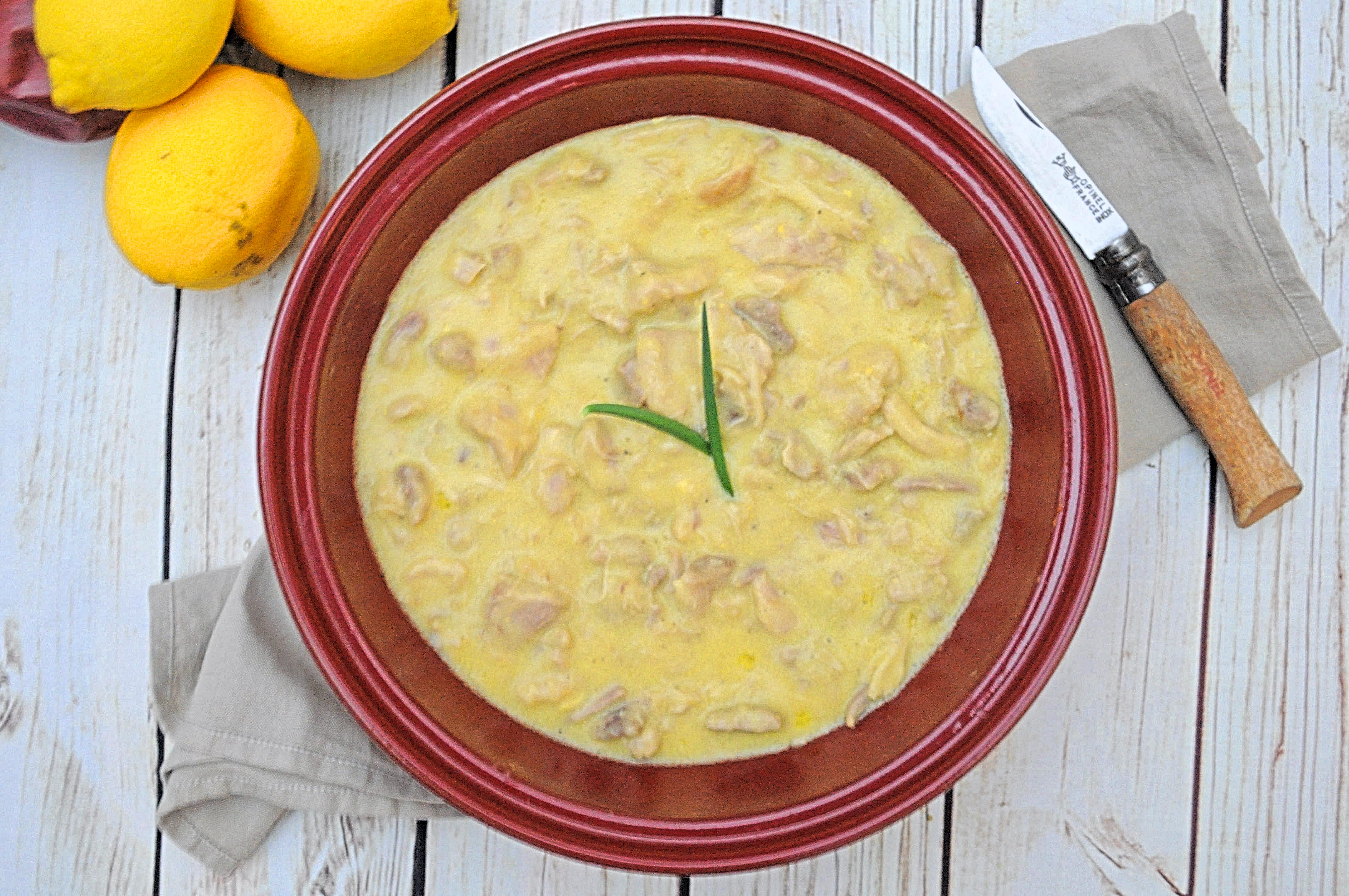 Pollo in fricassea