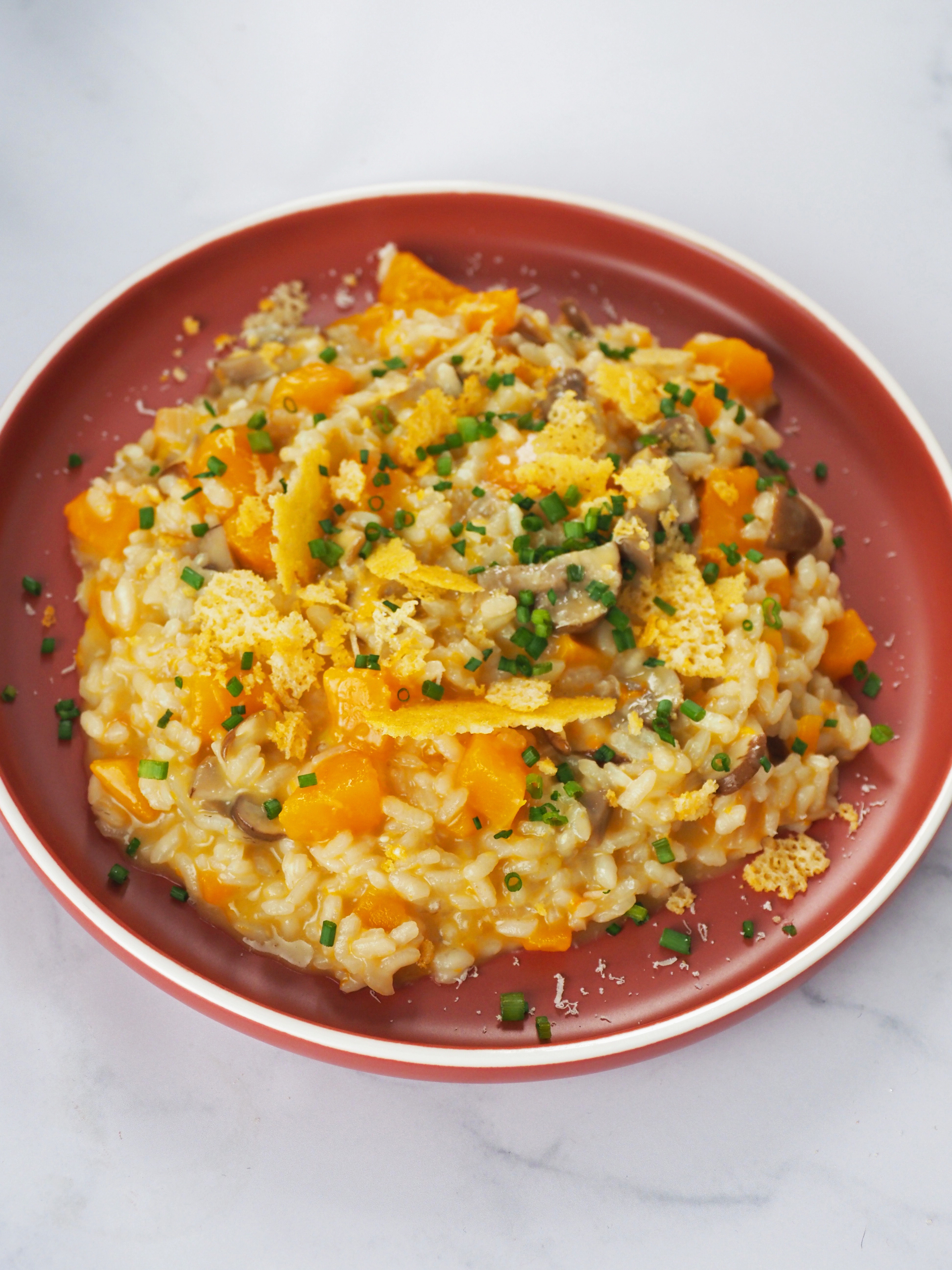 Risotto de calabaza y setas Realfooding