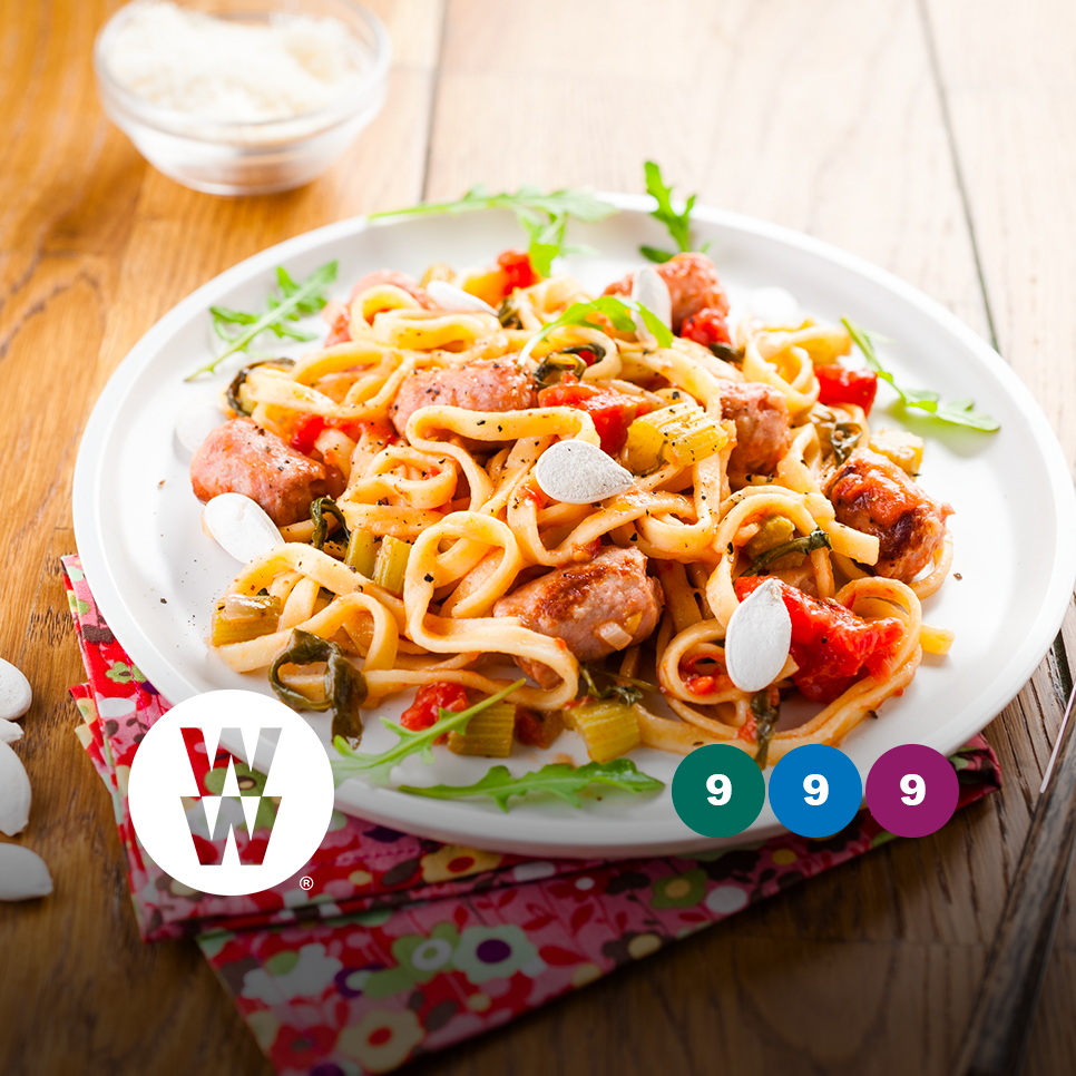 Tagliatelles atum e tomate