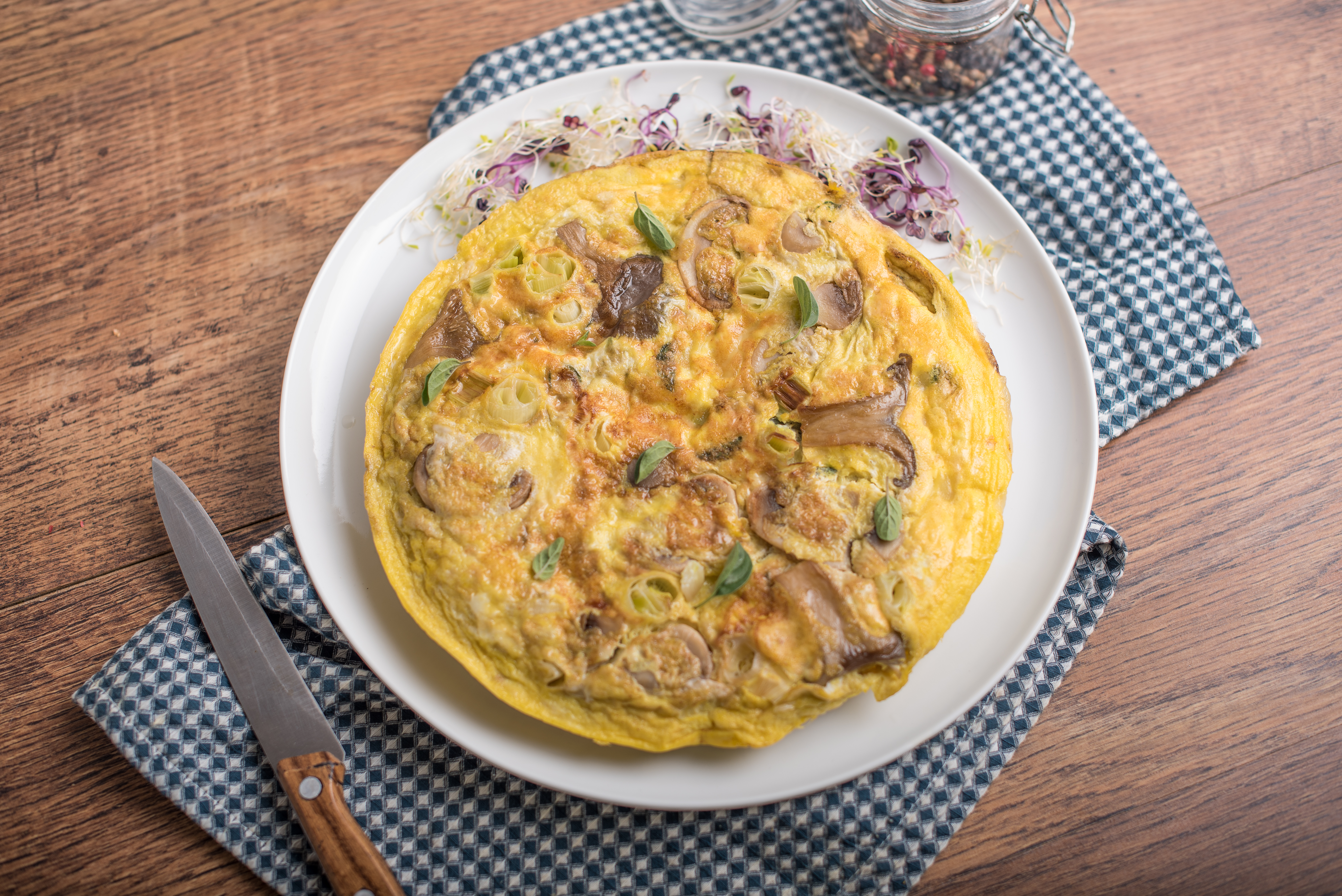 Frittata di porcini e fontina
