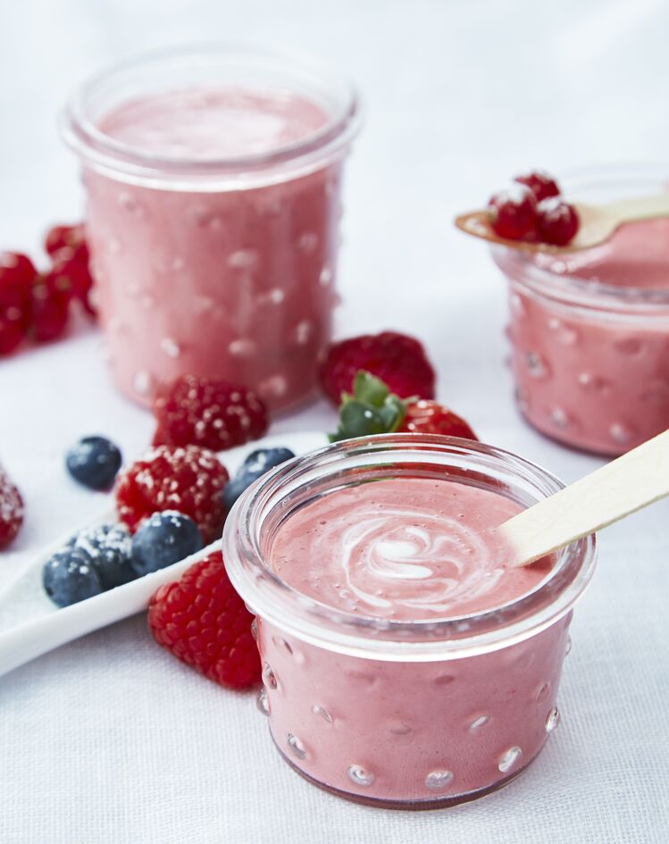 Iogurte gelado de frutos vermelhos