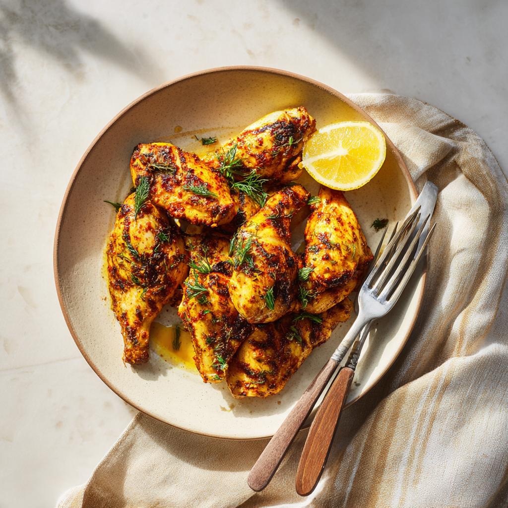 Marinada de salsa Harissa, limón y comino para pollo