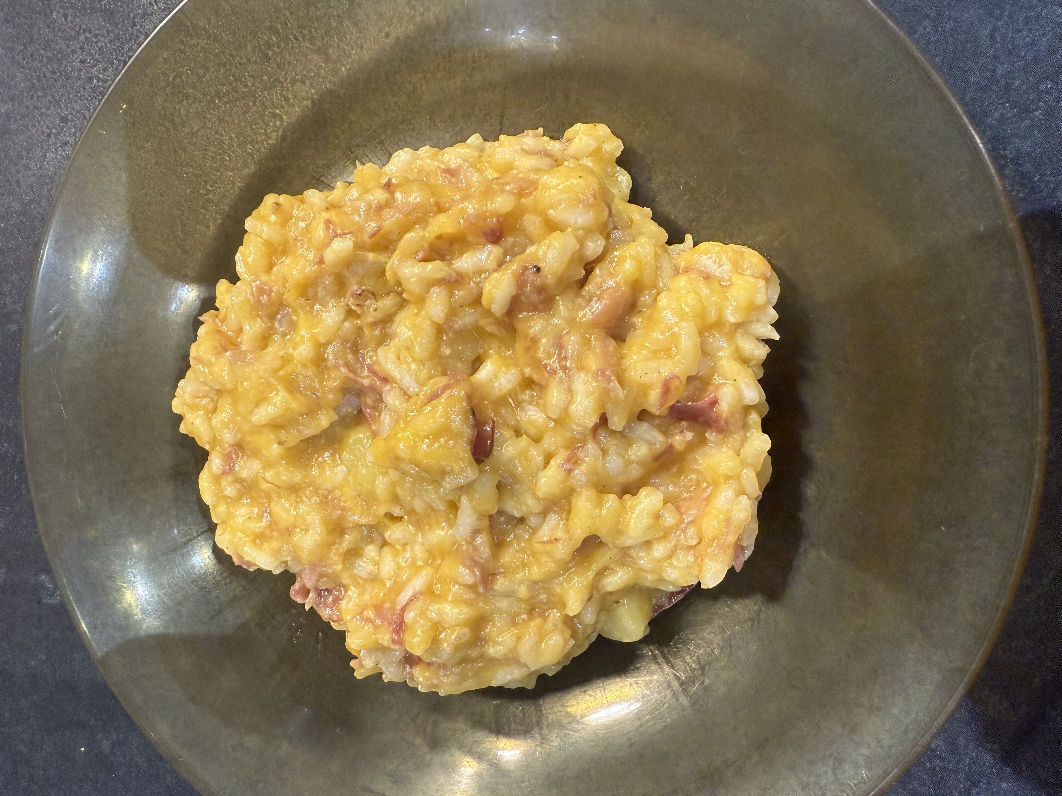 Risotto con zucca e speck