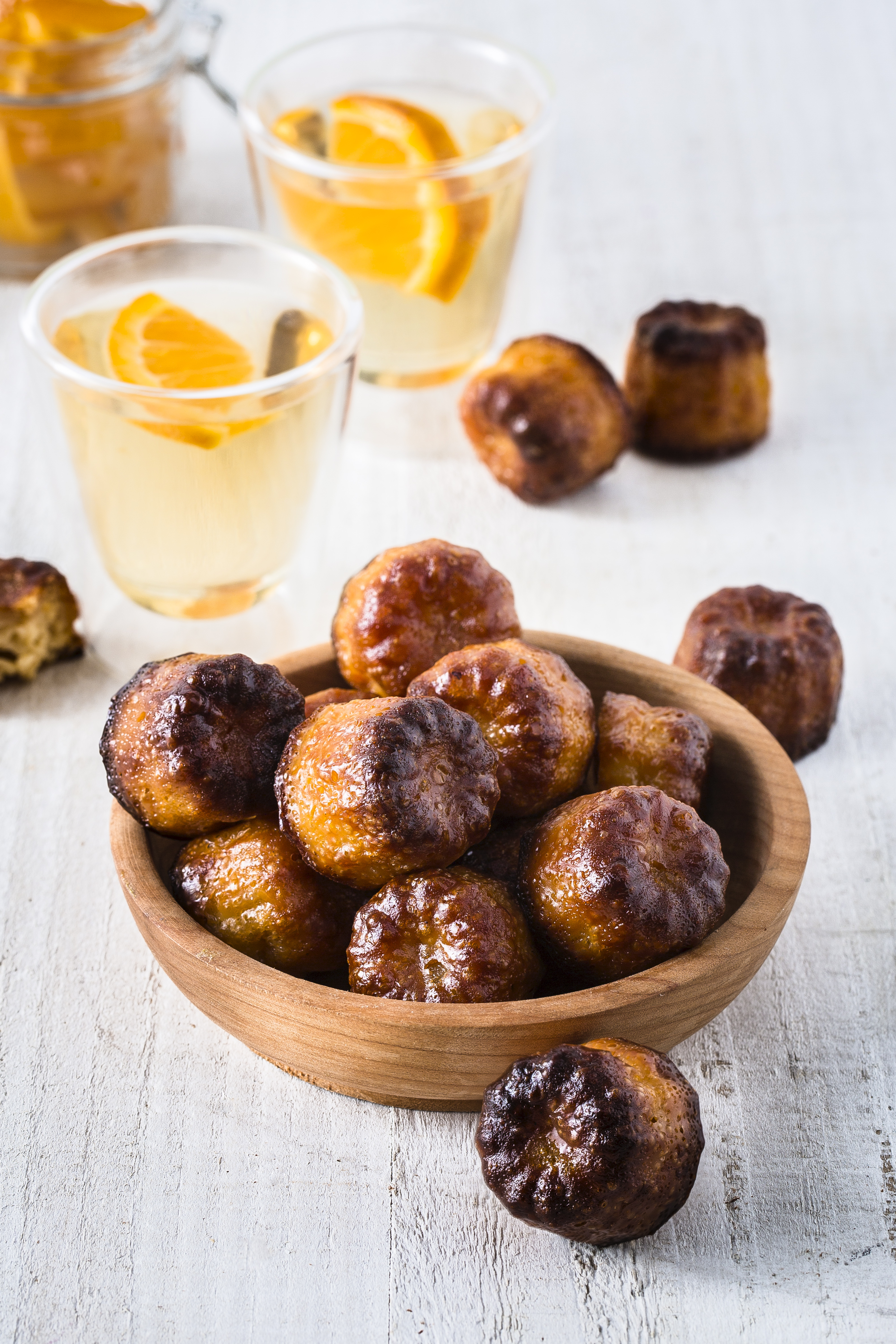 Minicanelés met sinaasappel