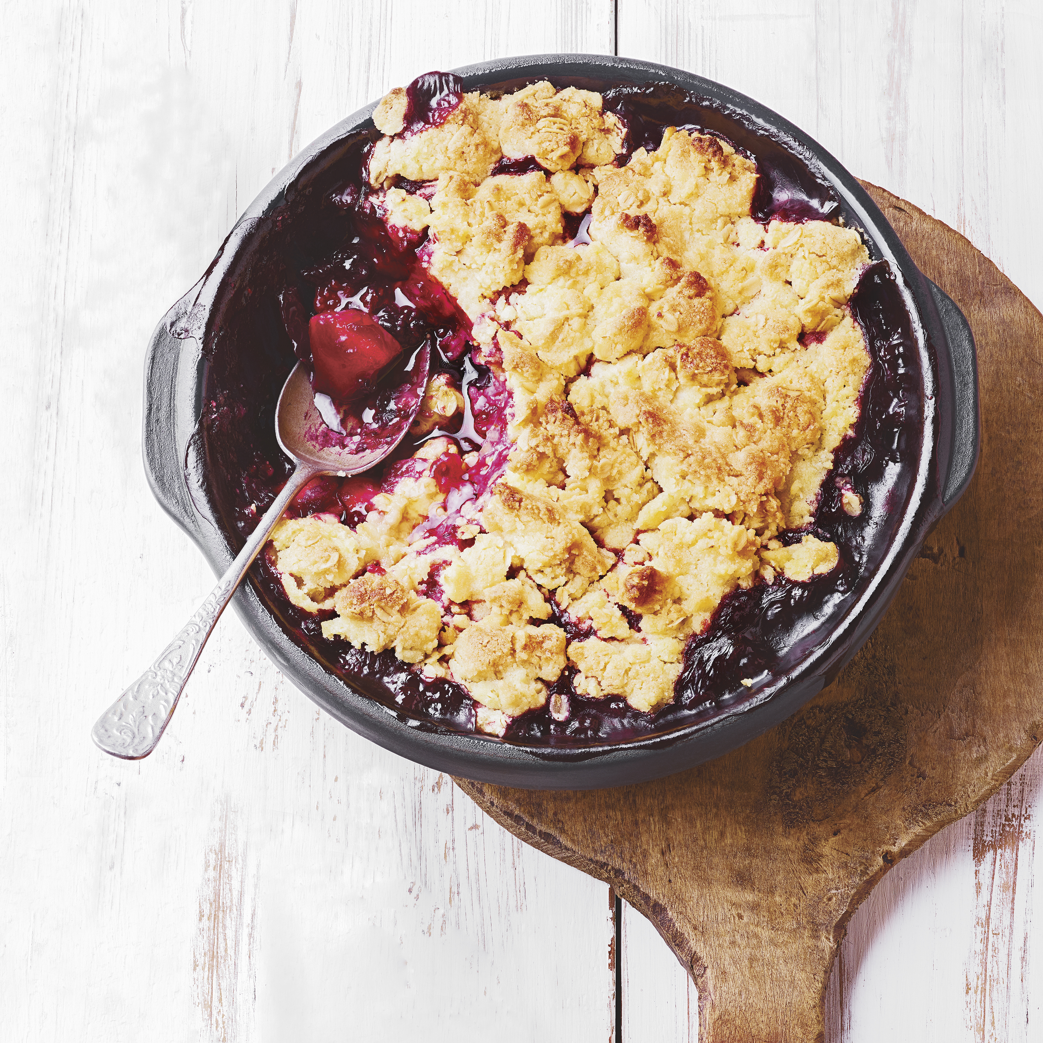 Crumble de arándanos