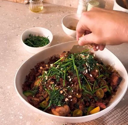 Ensalada de arroz crujiente
