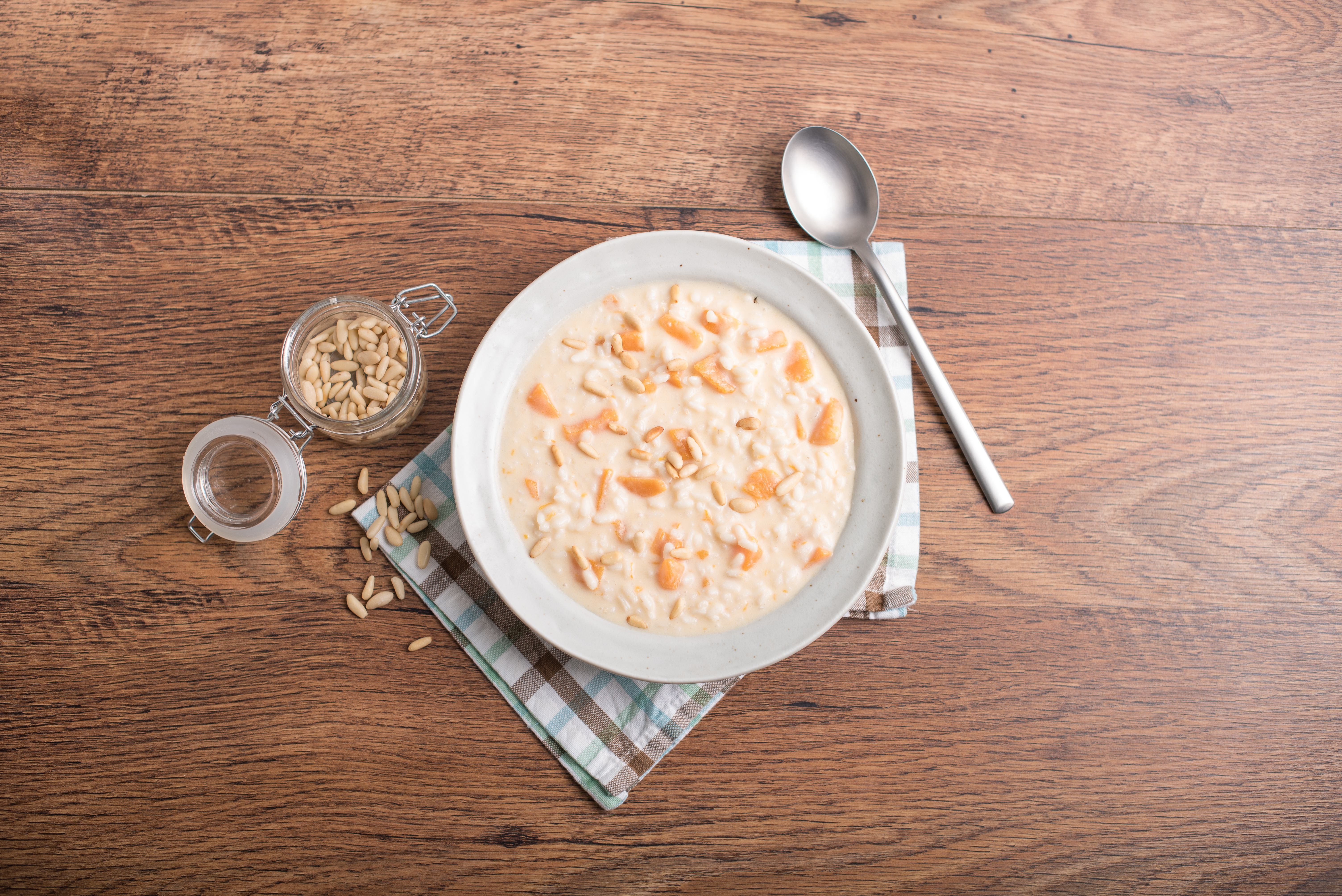 Risotto alla zucca e pinoli