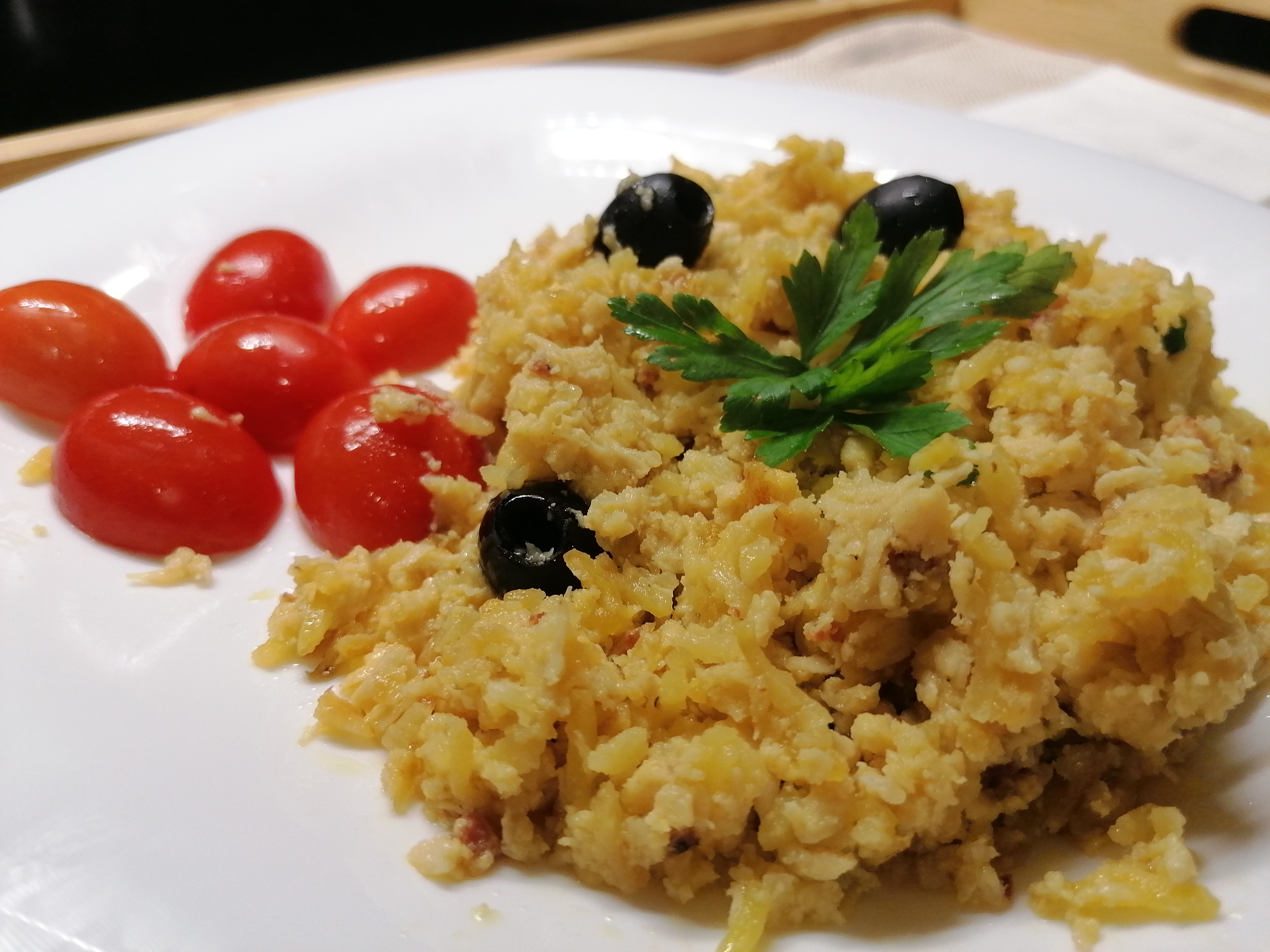 Frango à brás (com chouriço)