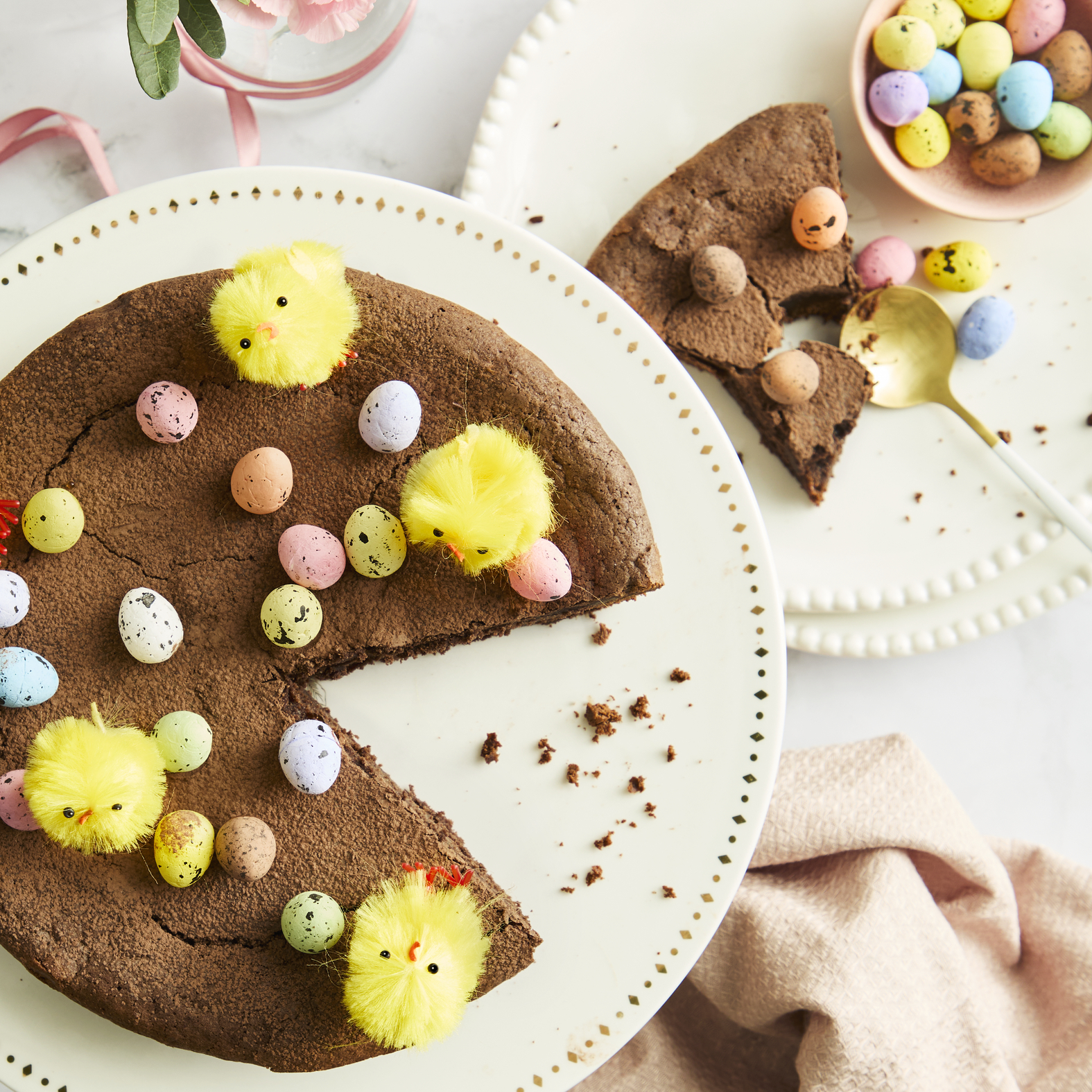 Brownie de huevo de Pascua (Paaseitjes brownies)