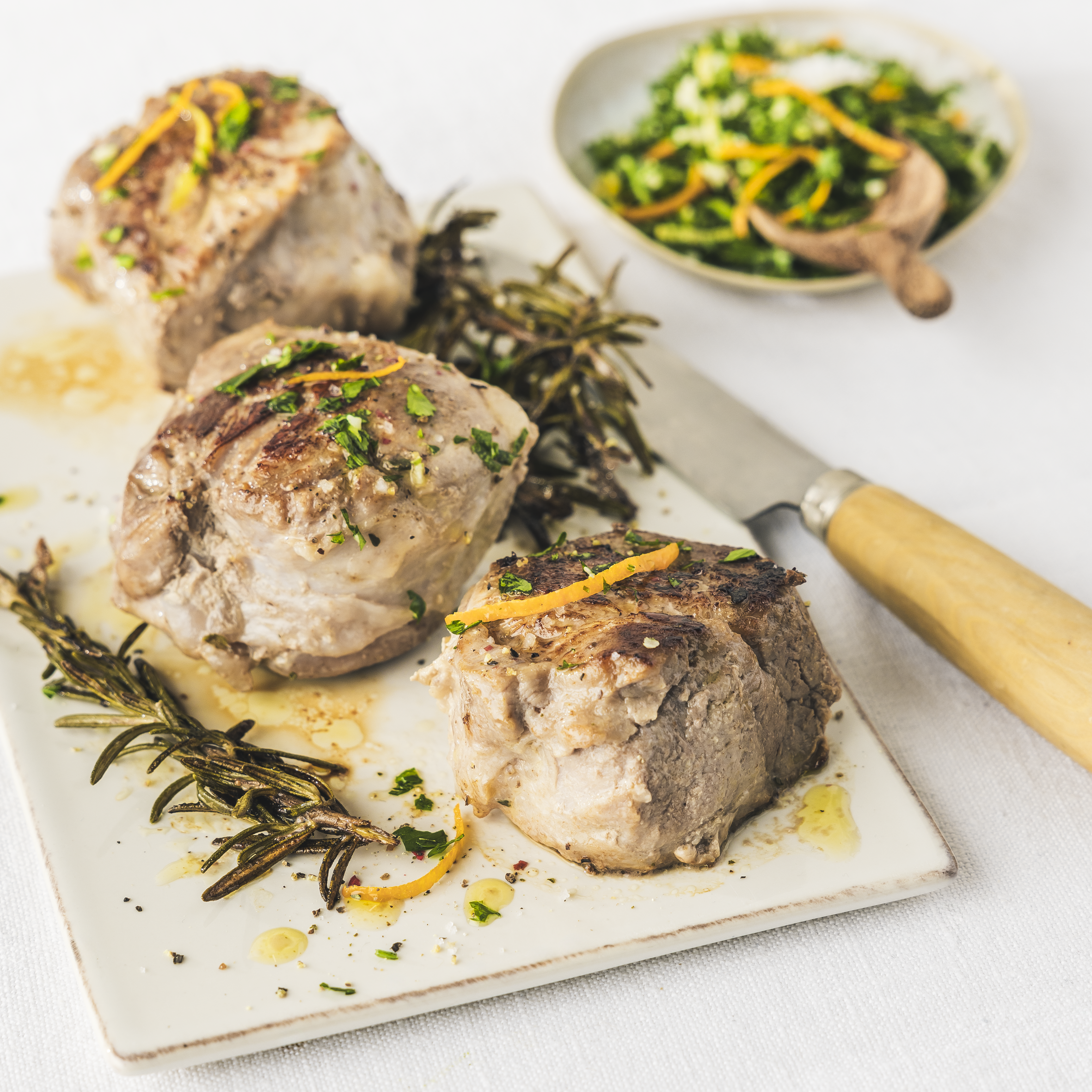 Filet mignon di maiale sottovuoto con gremolata