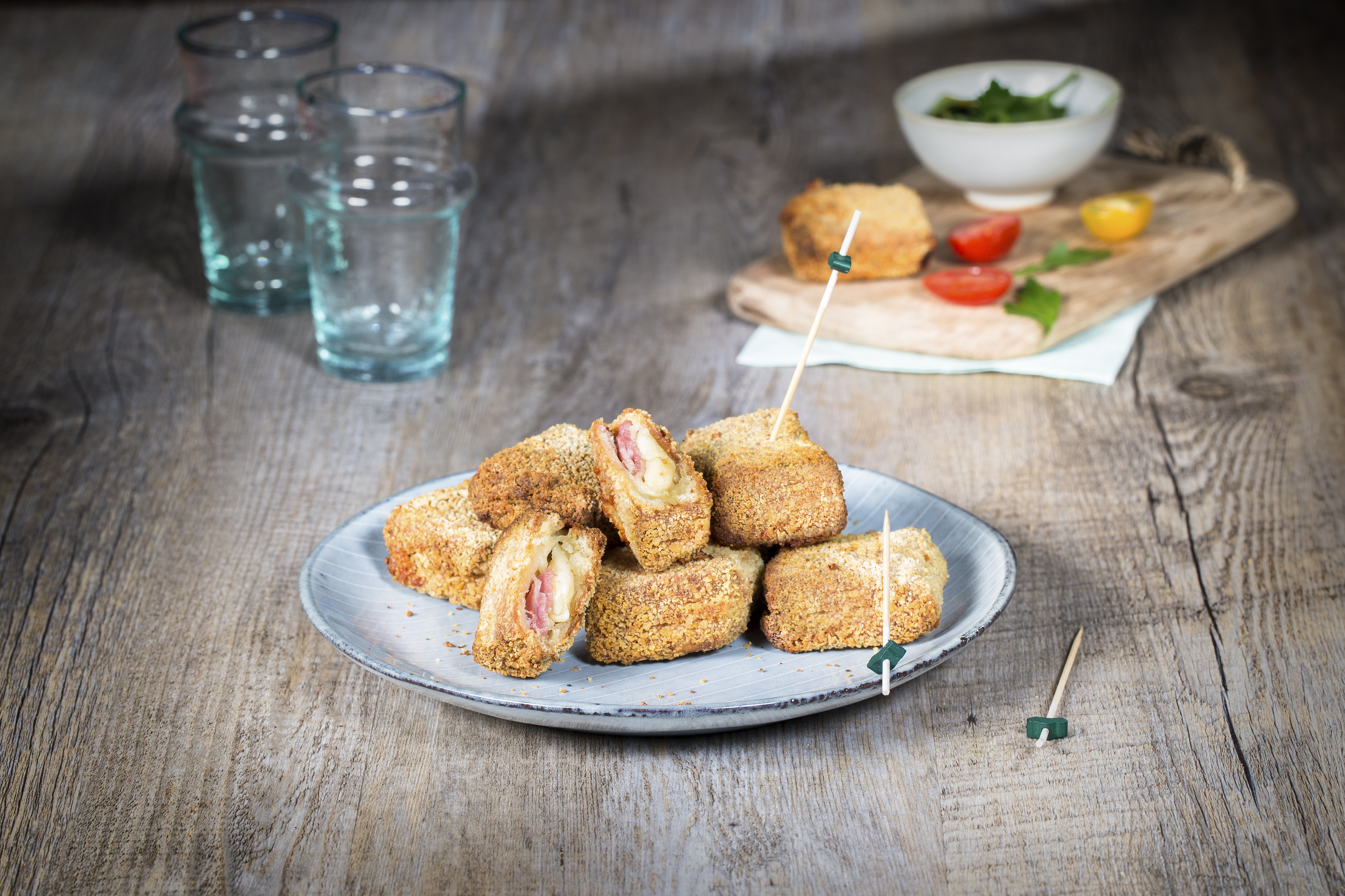 Panierte Mini-Croque-Monsieurs