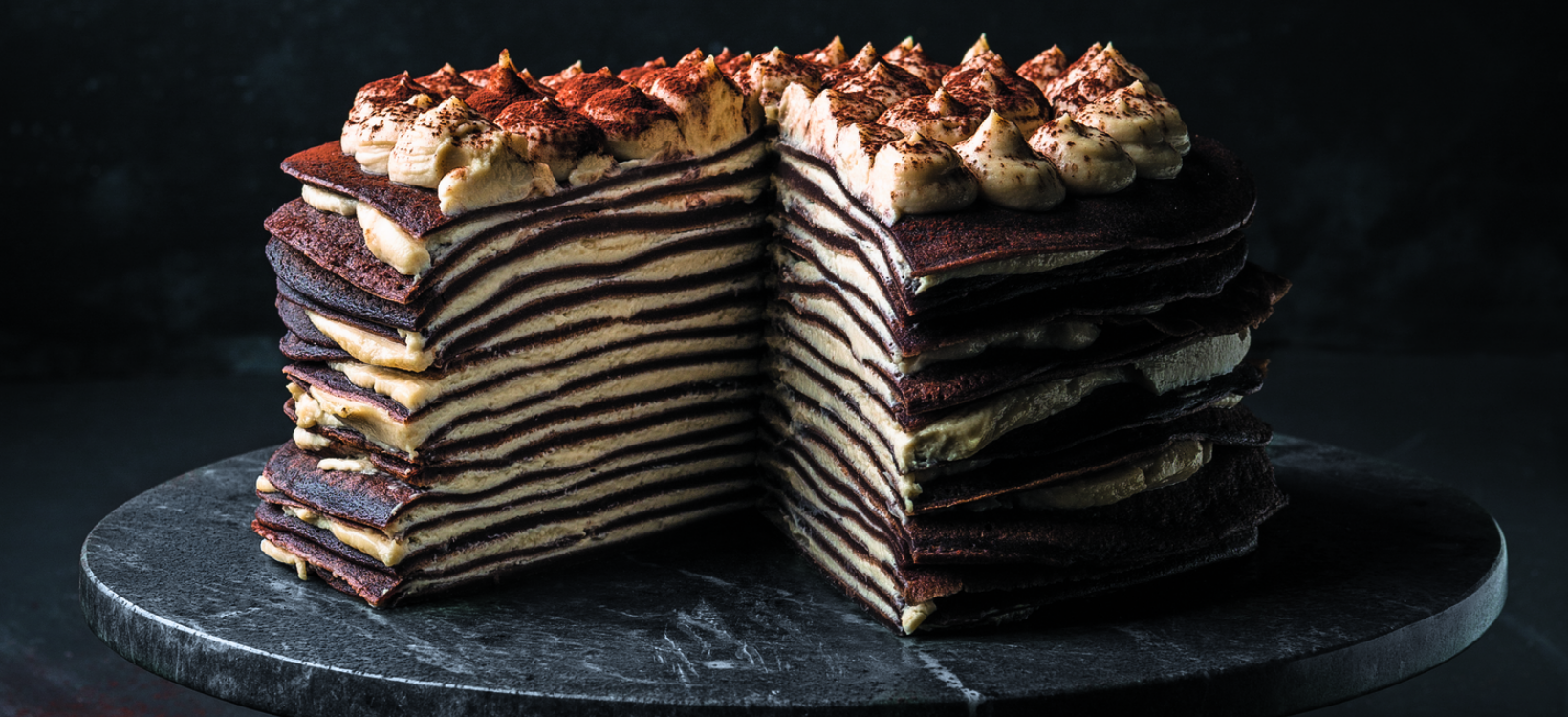 Tiramisu pannenkoektaart