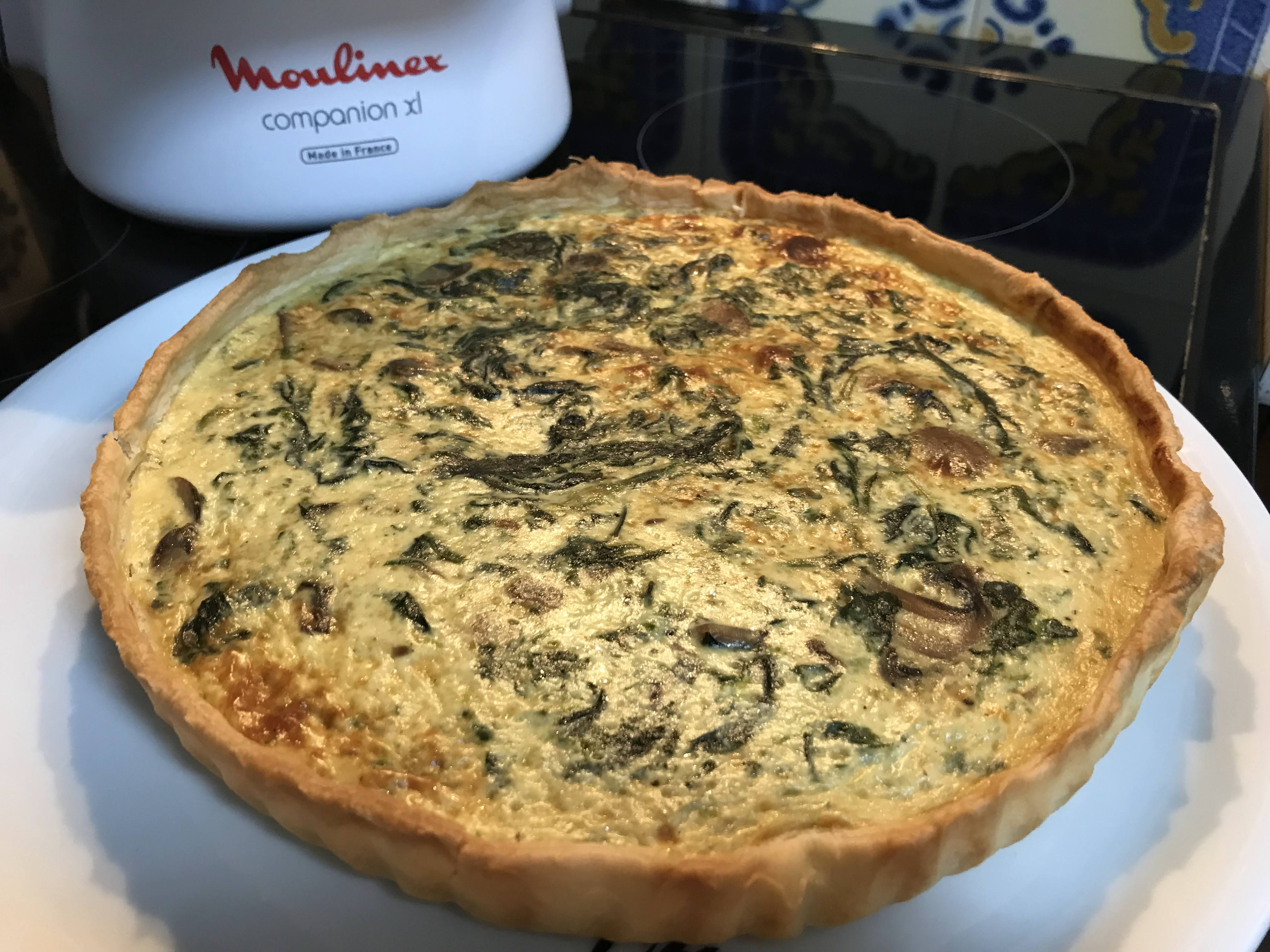 Quiche de Espinafres e Cogumelos