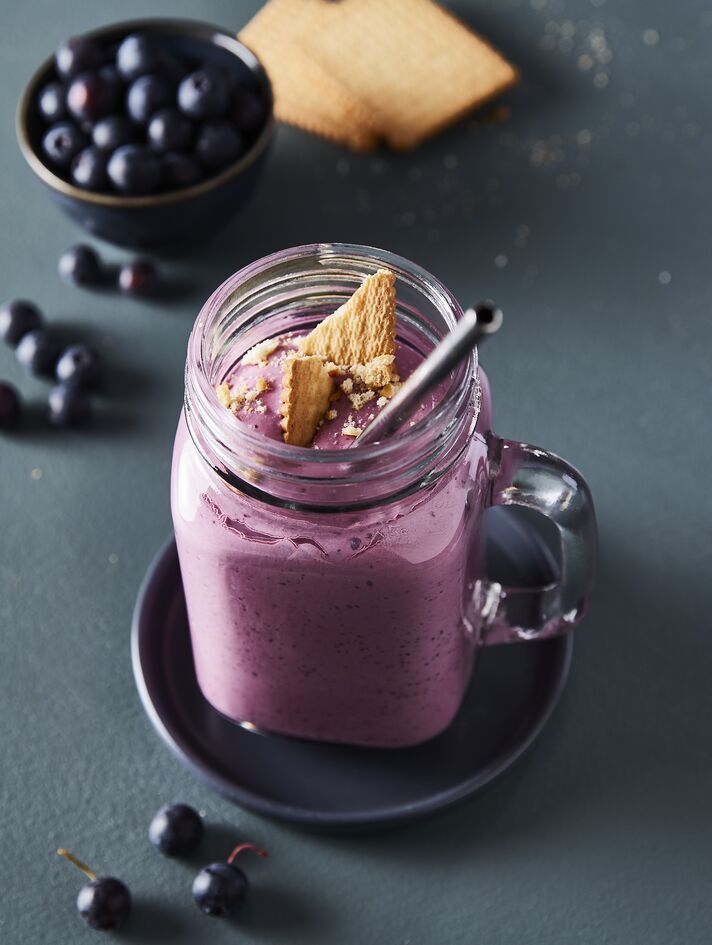 Heidelbeer-Käsekuchen-Smoothie