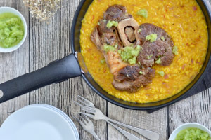 Ossubuco auf Risotto Milanese