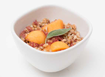 Farro con melone e bresaola