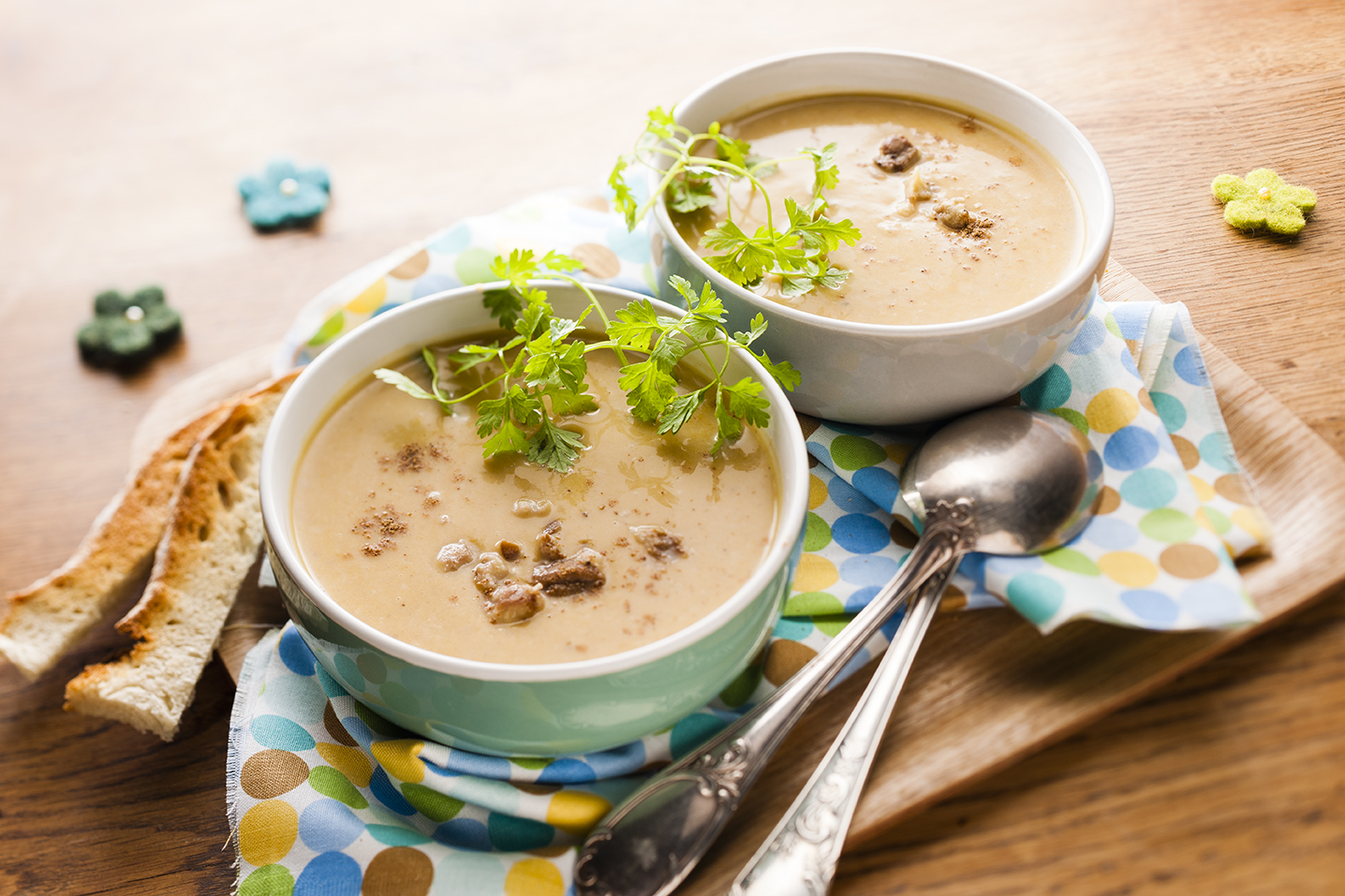 Crema de calabaza y castañas
