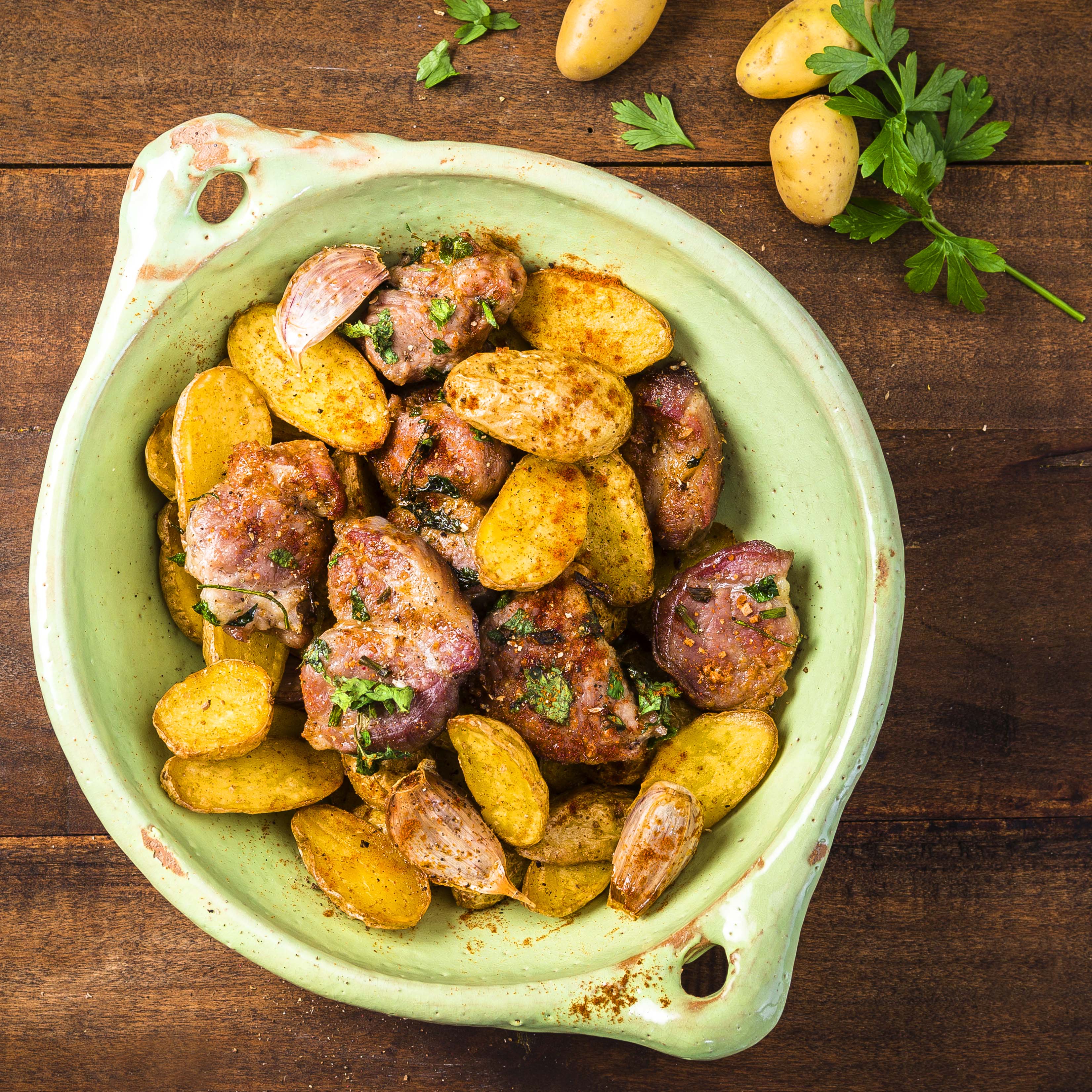 Schweinefleisch spanischer Art, Patatas Bravas