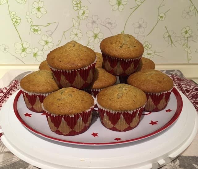 Muffin al pistacchio con cuore di Nutella