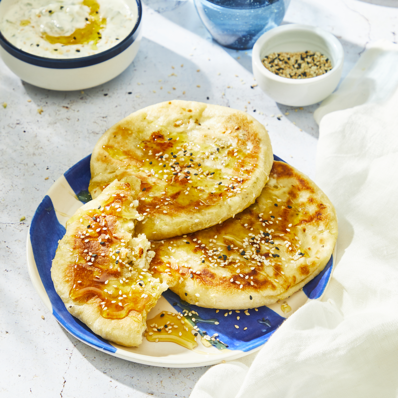 Gebratenes Feta-Brot