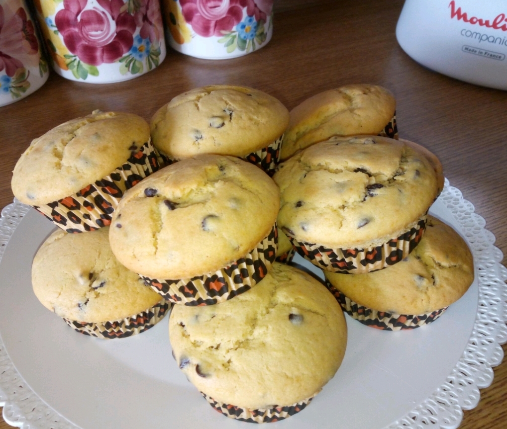 Muffin con gocce di cioccolato