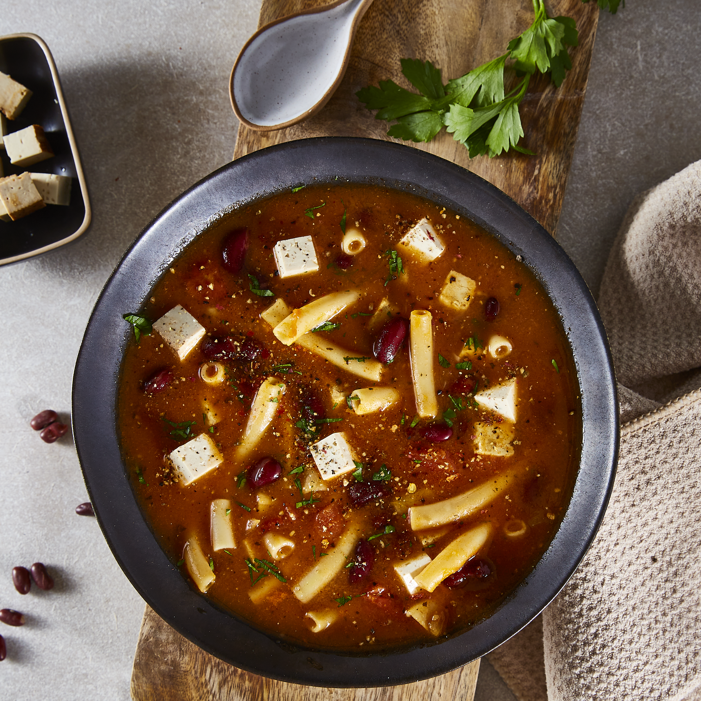 Sopa rústica con frijoles