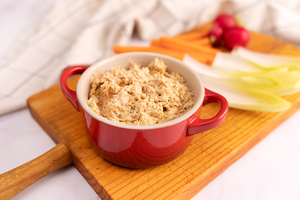 Paté de pescado con cruditées