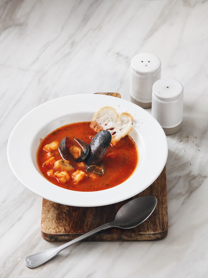 Sopa de mejillones