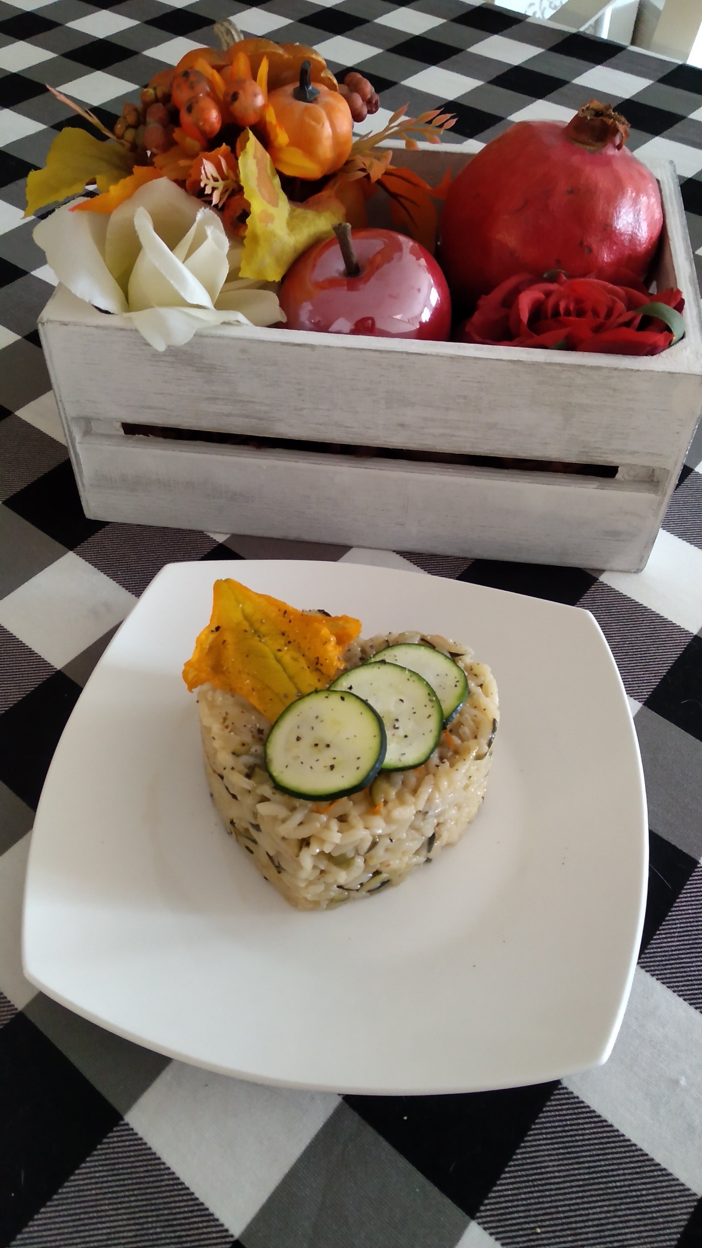 Risotto zucchine e fiori di zucca