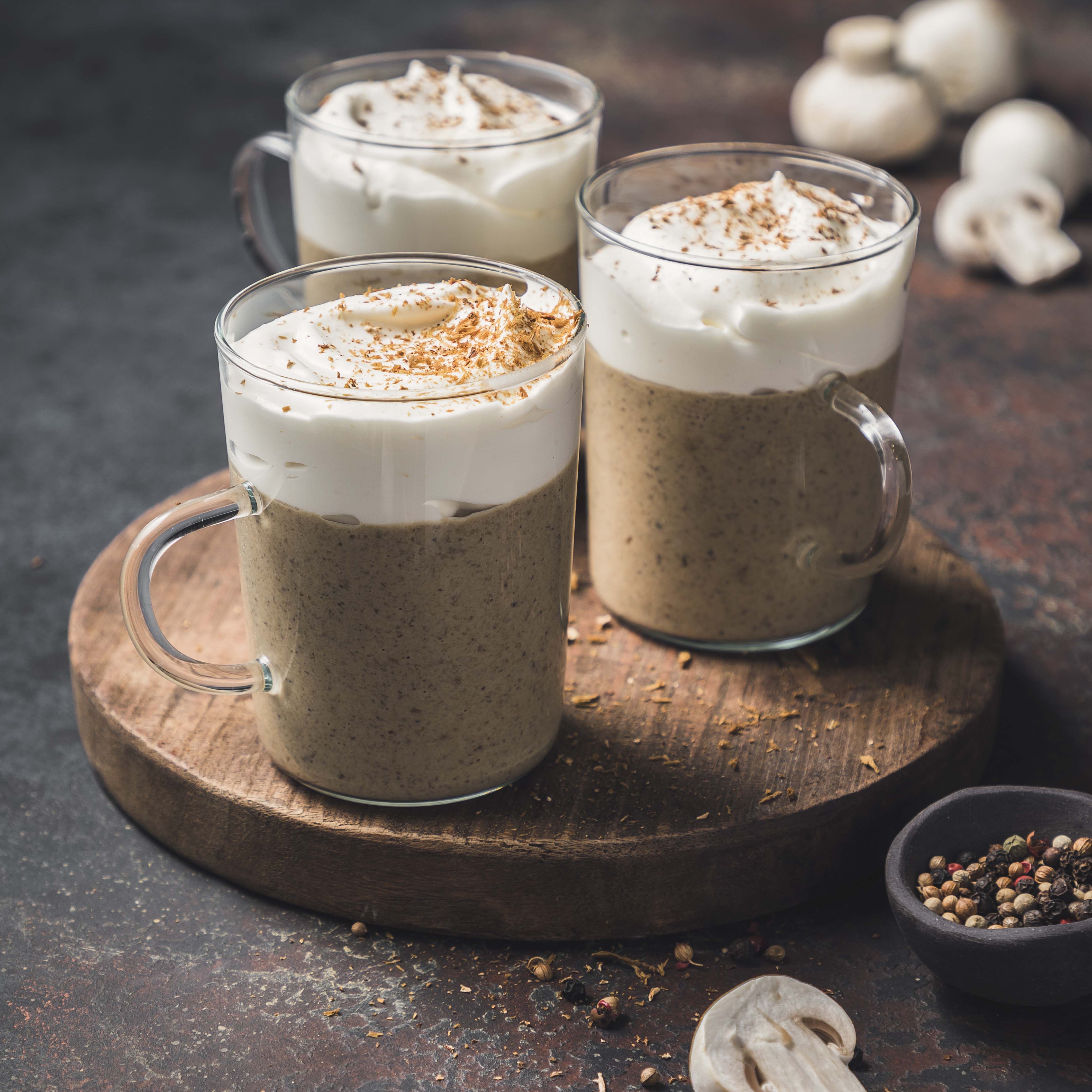 Capuchino de champiñones