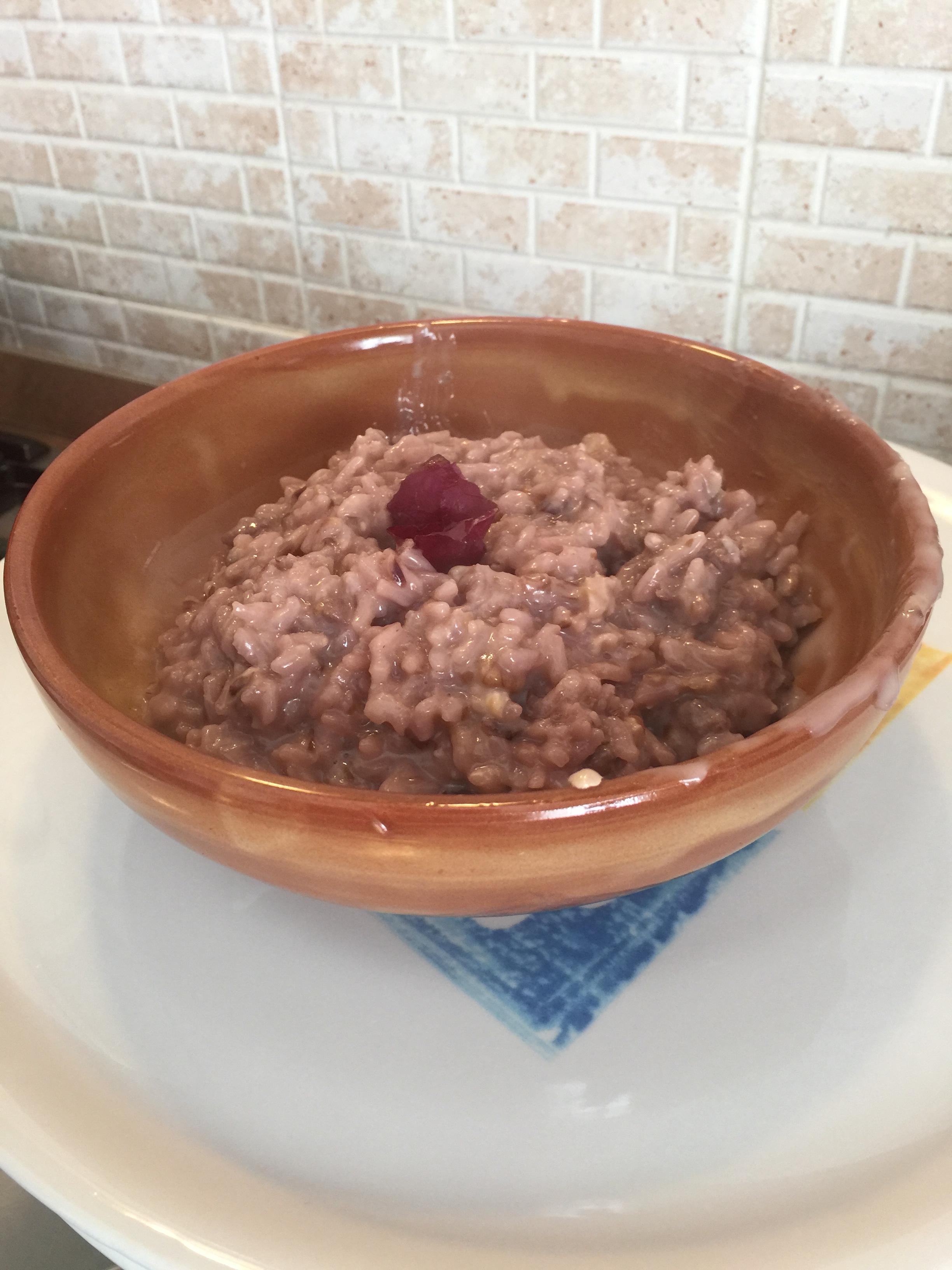 Risotto gorgonzola noci e radicchio