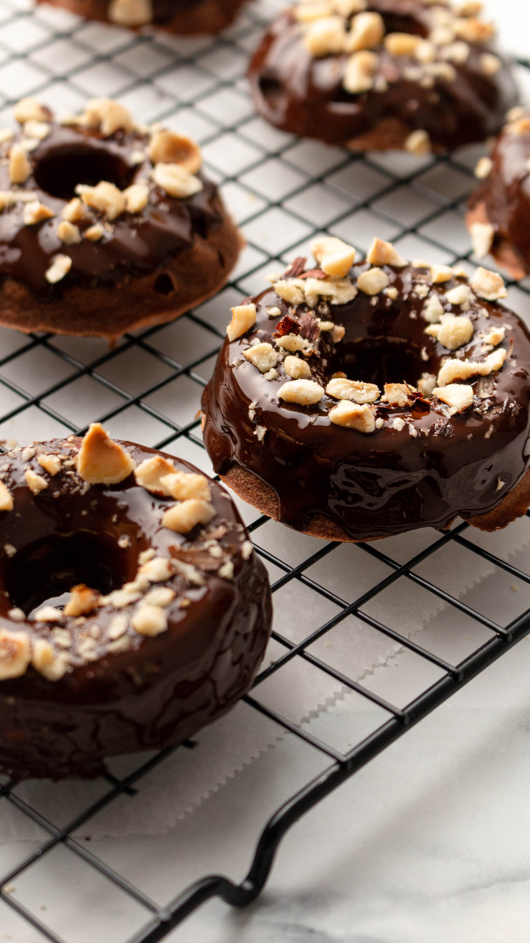 Donuts de chocolate y avellanas realfooding